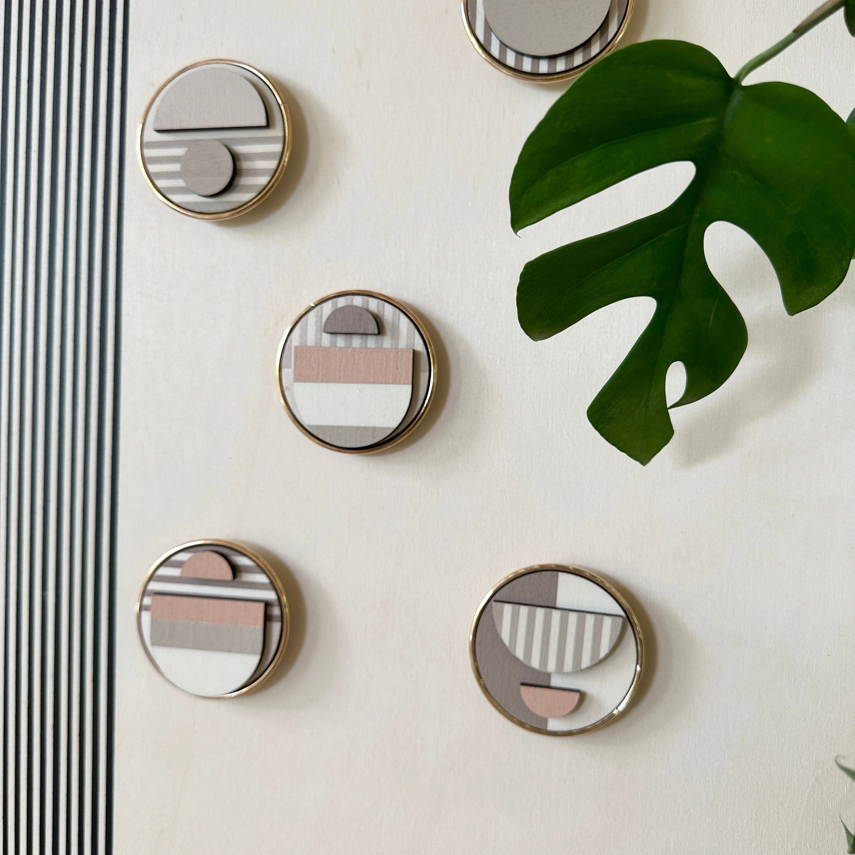 Modern Geometric Fridge Magnet - Colourful Magnets - Mid-century Modern Decor - Fridge Magnet Art - Modern Art Magnet - Set of 6 Magnets - Image 5