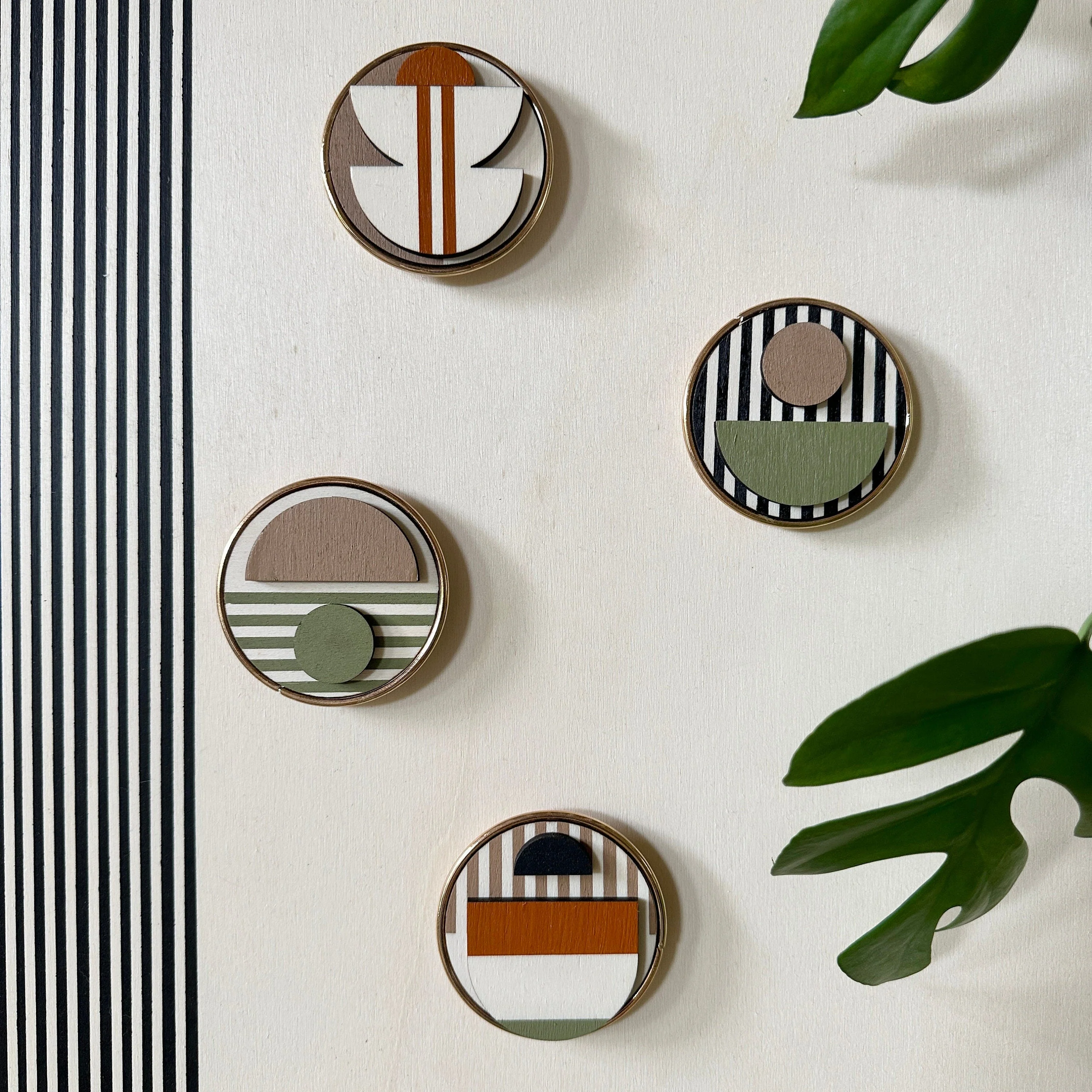 Modern Geometric Fridge Magnet - Colourful Magnets - Mid-century Modern Decor - Fridge Magnet Art - Modern Art Magnet - Set of 6 Magnets - Image 3