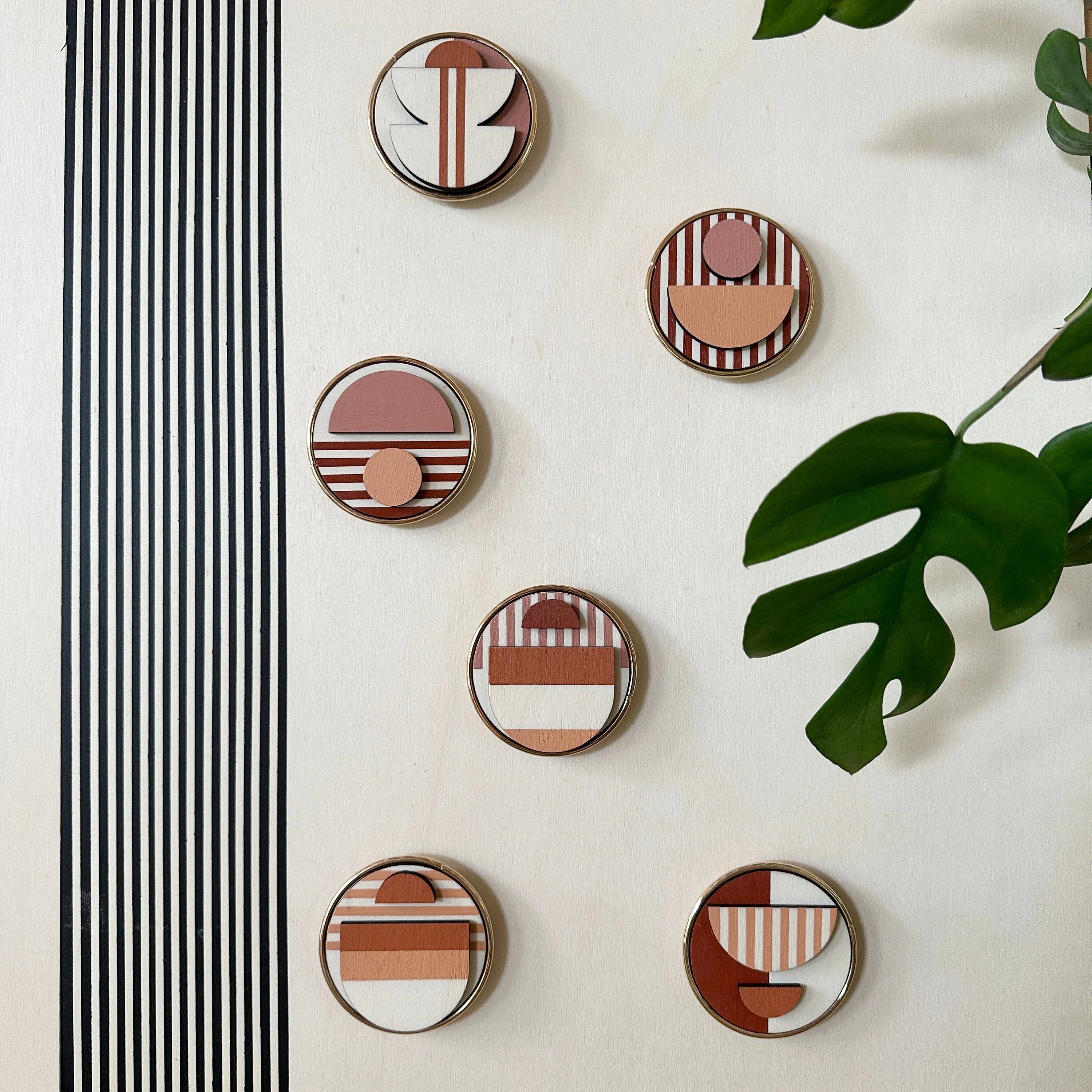 Modern Geometric Fridge Magnet - Colourful Magnets - Mid-century Modern Decor - Fridge Magnet Art - Modern Art Magnet - Set of 6 Magnets - Image 5