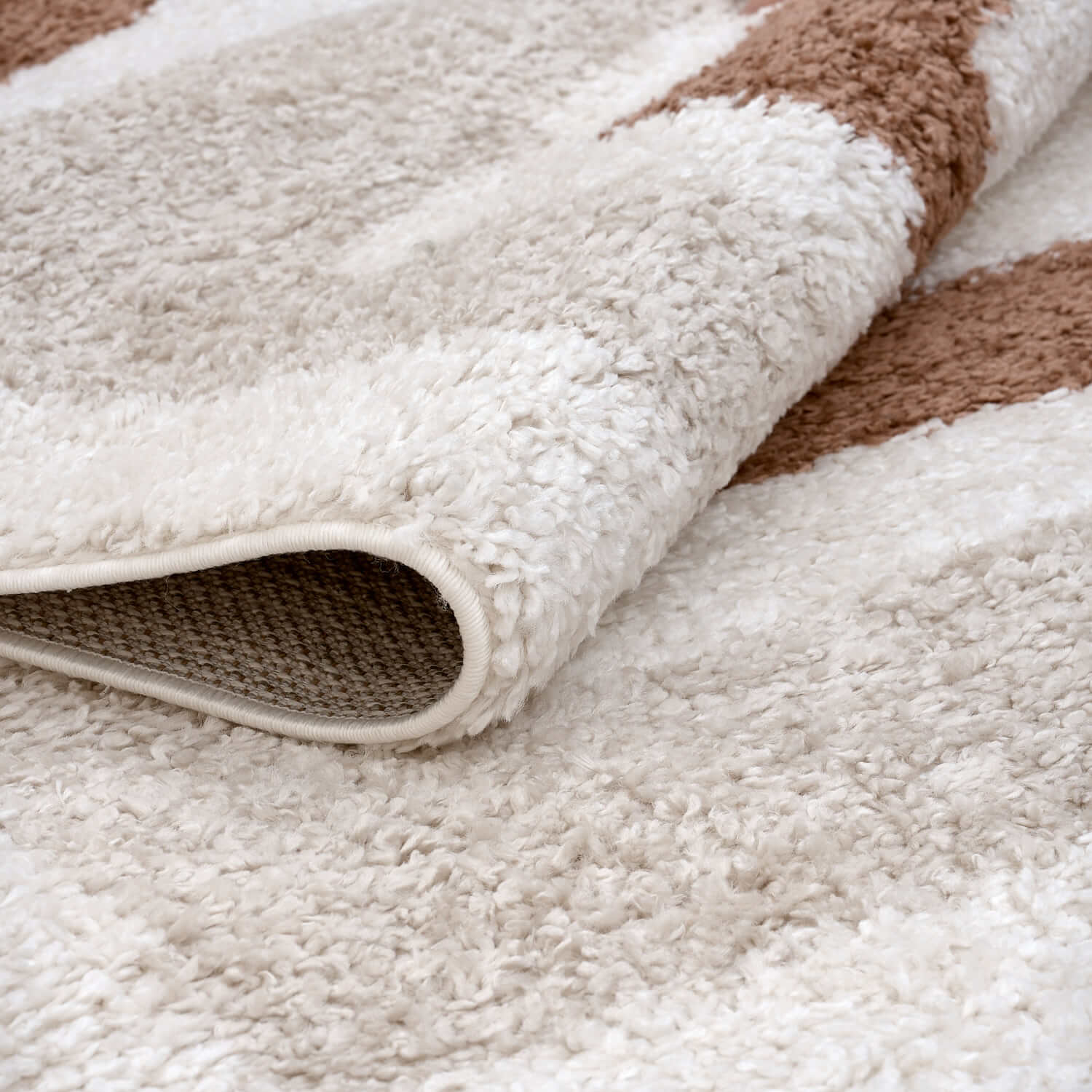 Moodi Shaggy Cream/Terra Slatefern Rug - Image 4