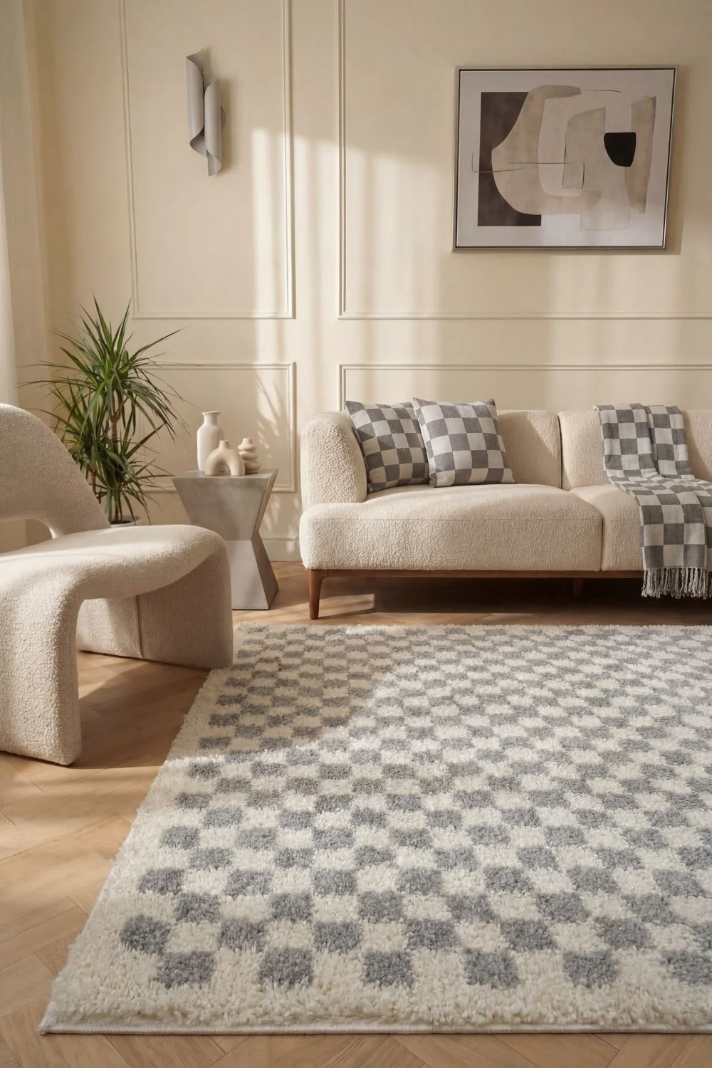 Moodi Shaggy Grey Mulberry Rug - Image 8
