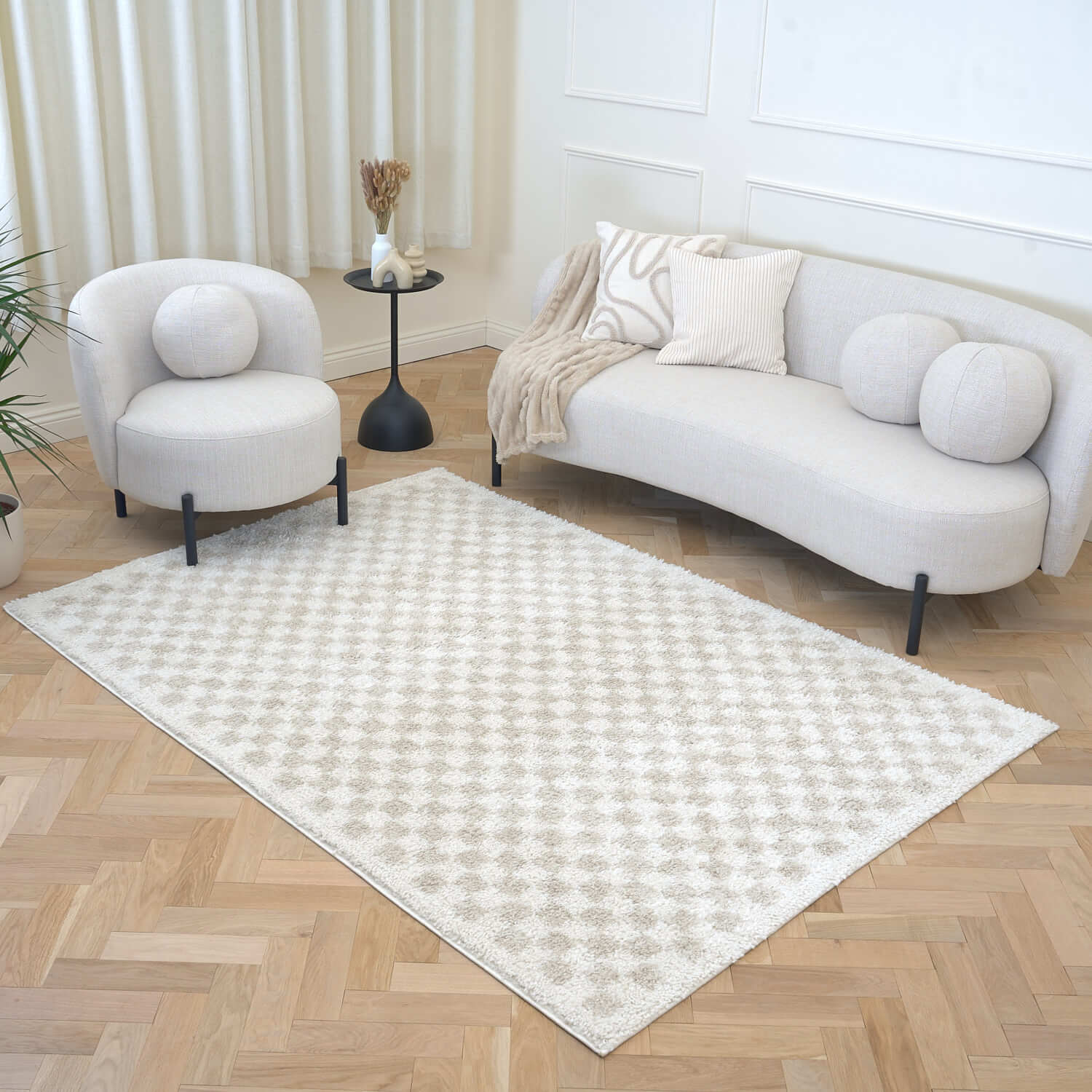 Moodi Shaggy Light Beige Nomari Rug - Image 7