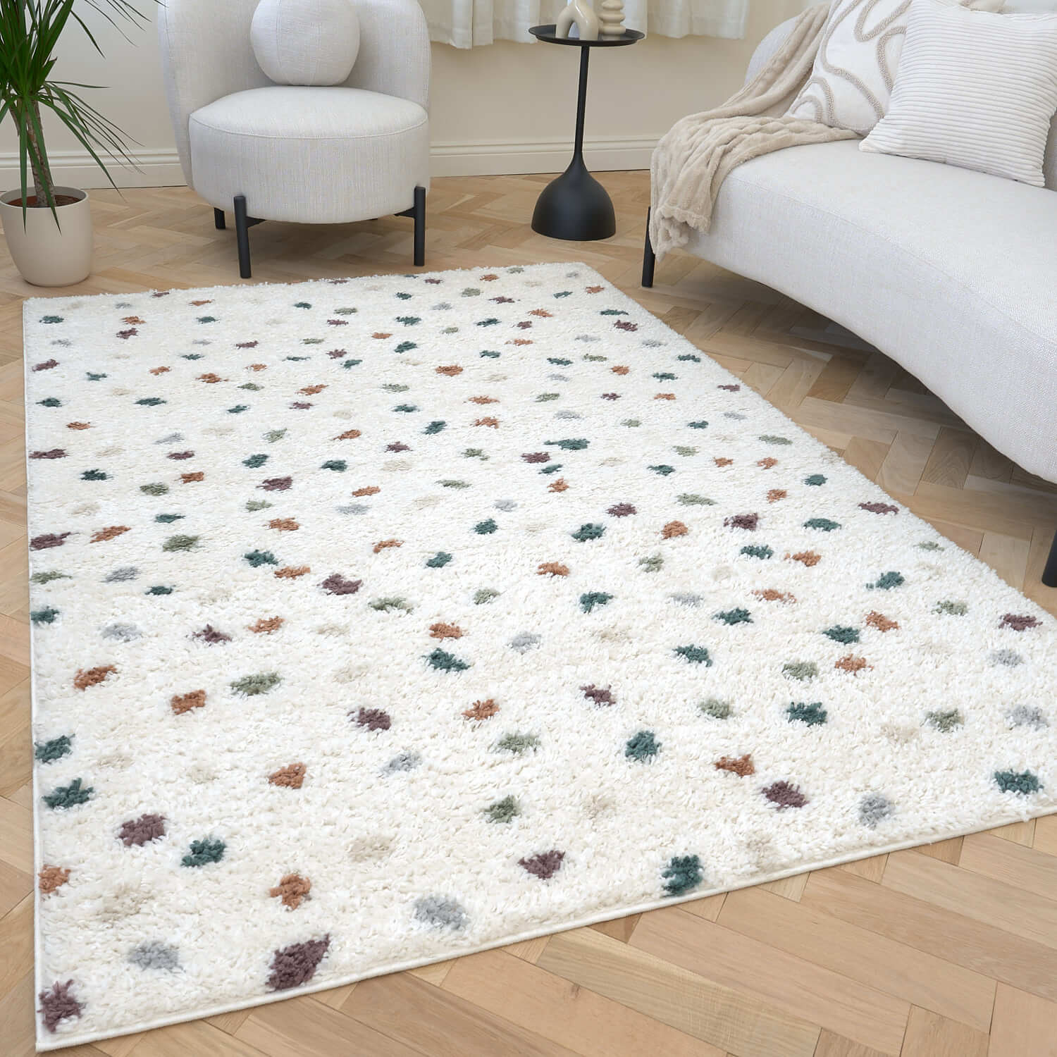 Moodi Shaggy Multicolour Jubile Rug - Image 7