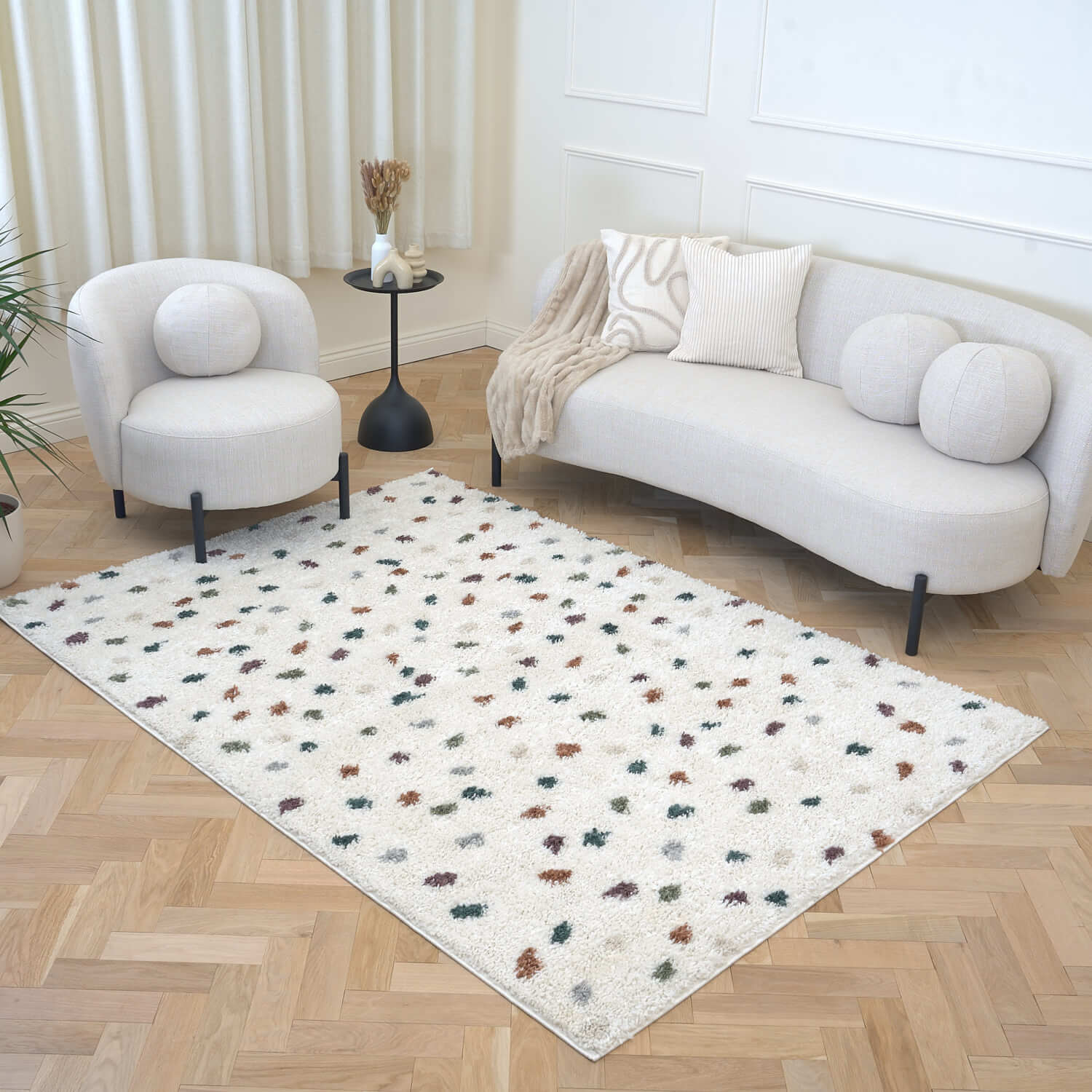 Moodi Shaggy Multicolour Jubile Rug - Image 8
