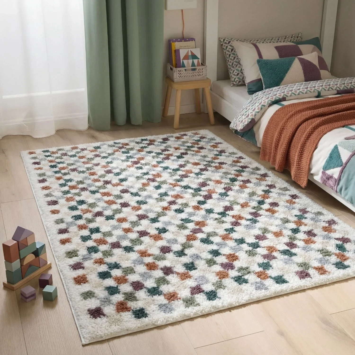Moodi Shaggy Multicolour Pulseway Rug - Image 2