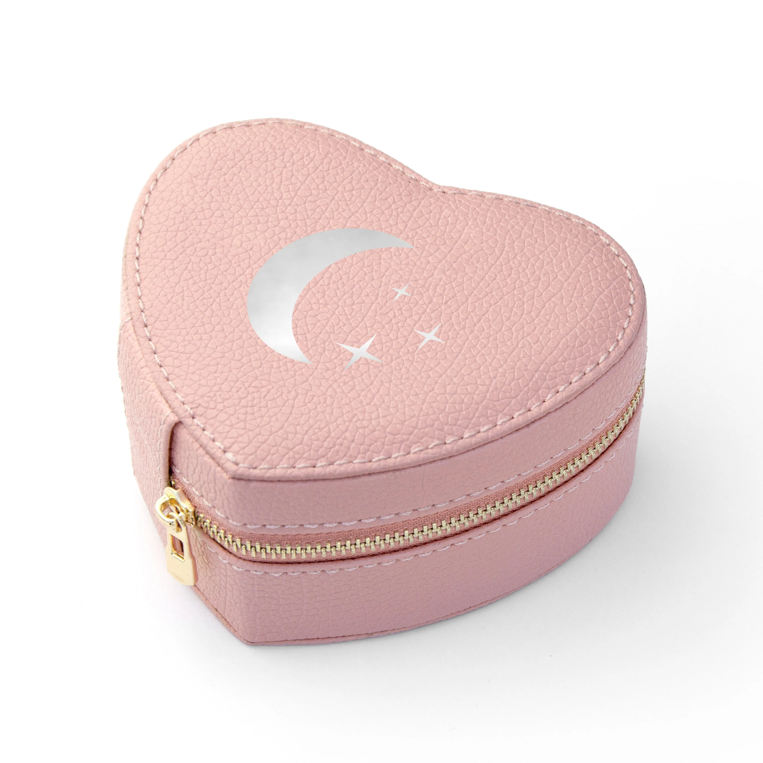 Moon and Stars Pink Heart Travel Jewellery Case - Image 13