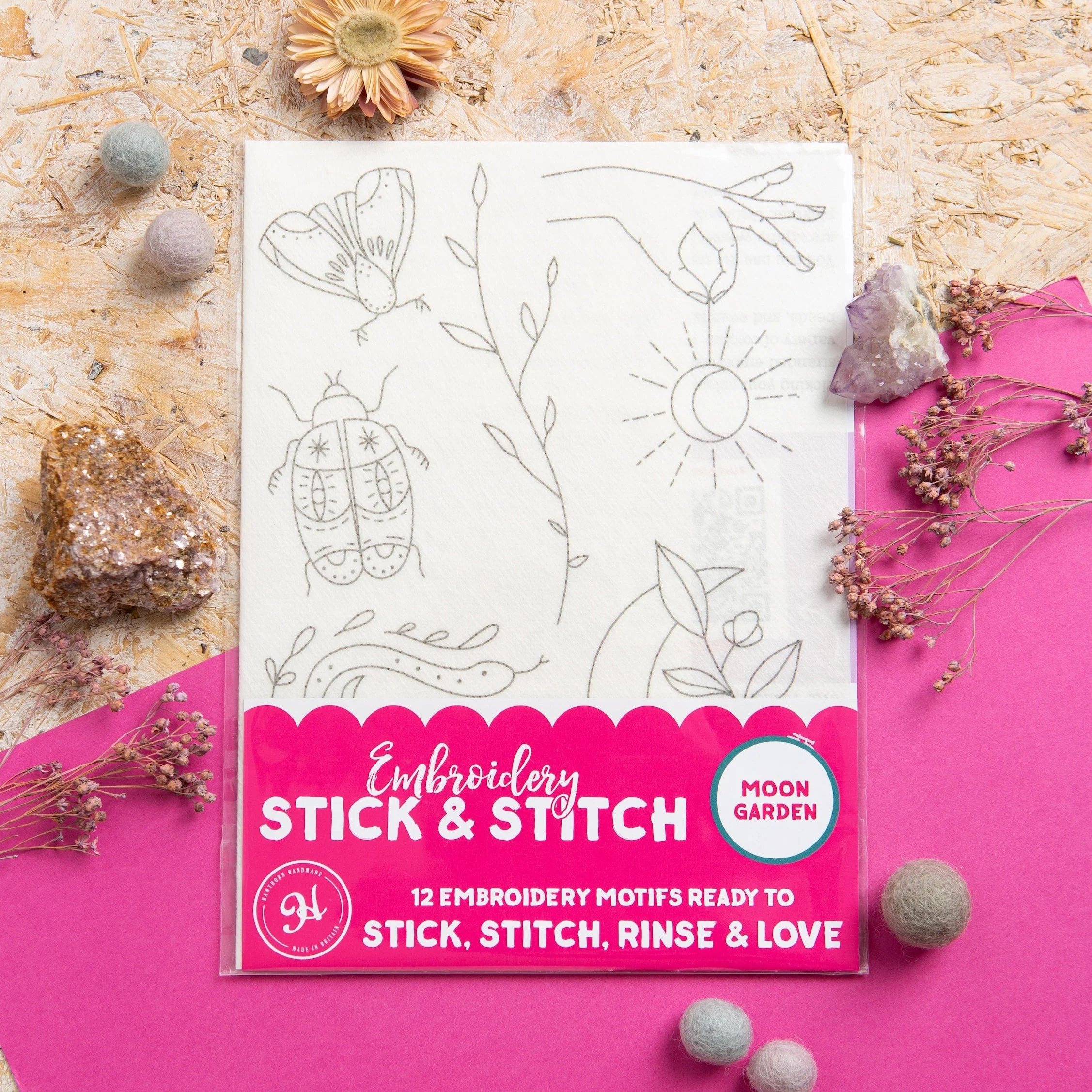 'Moon Garden' Celestial Stick & Stitch Embroidery Pack - Image 2
