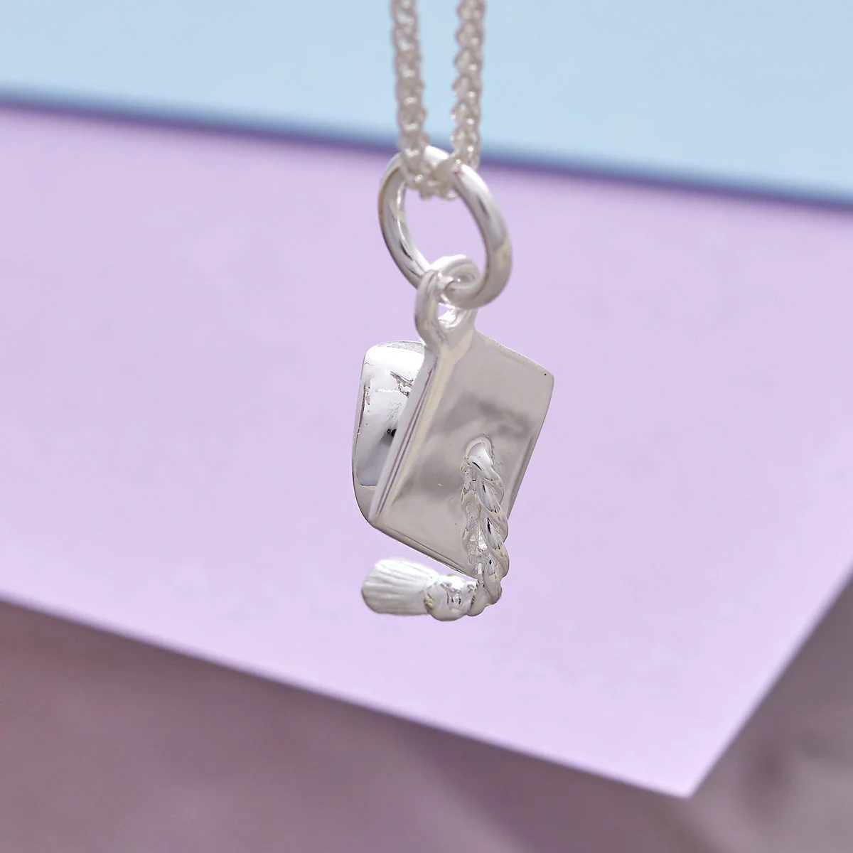 Mortar Board Graduation Cap Personalised Silver Charm - Image 9