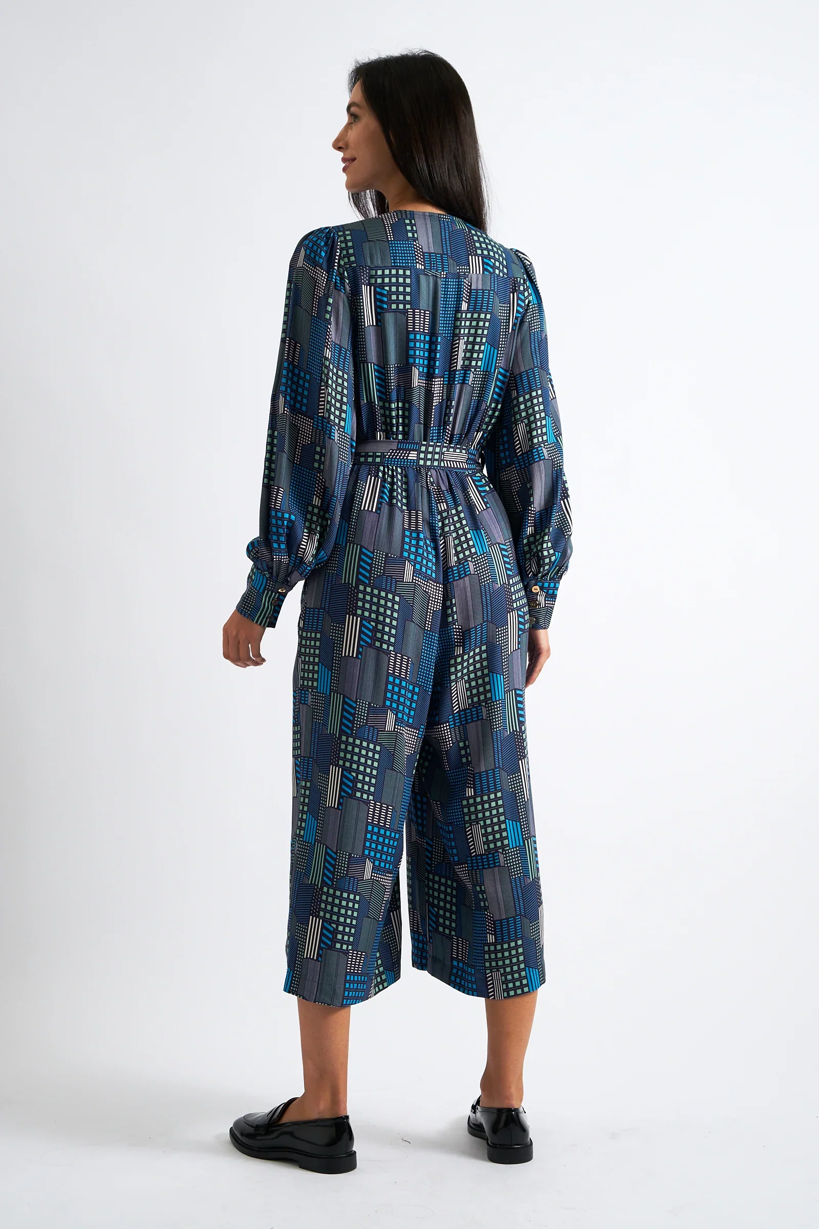 Moski Geo City Print Jumpsuit - Image 2