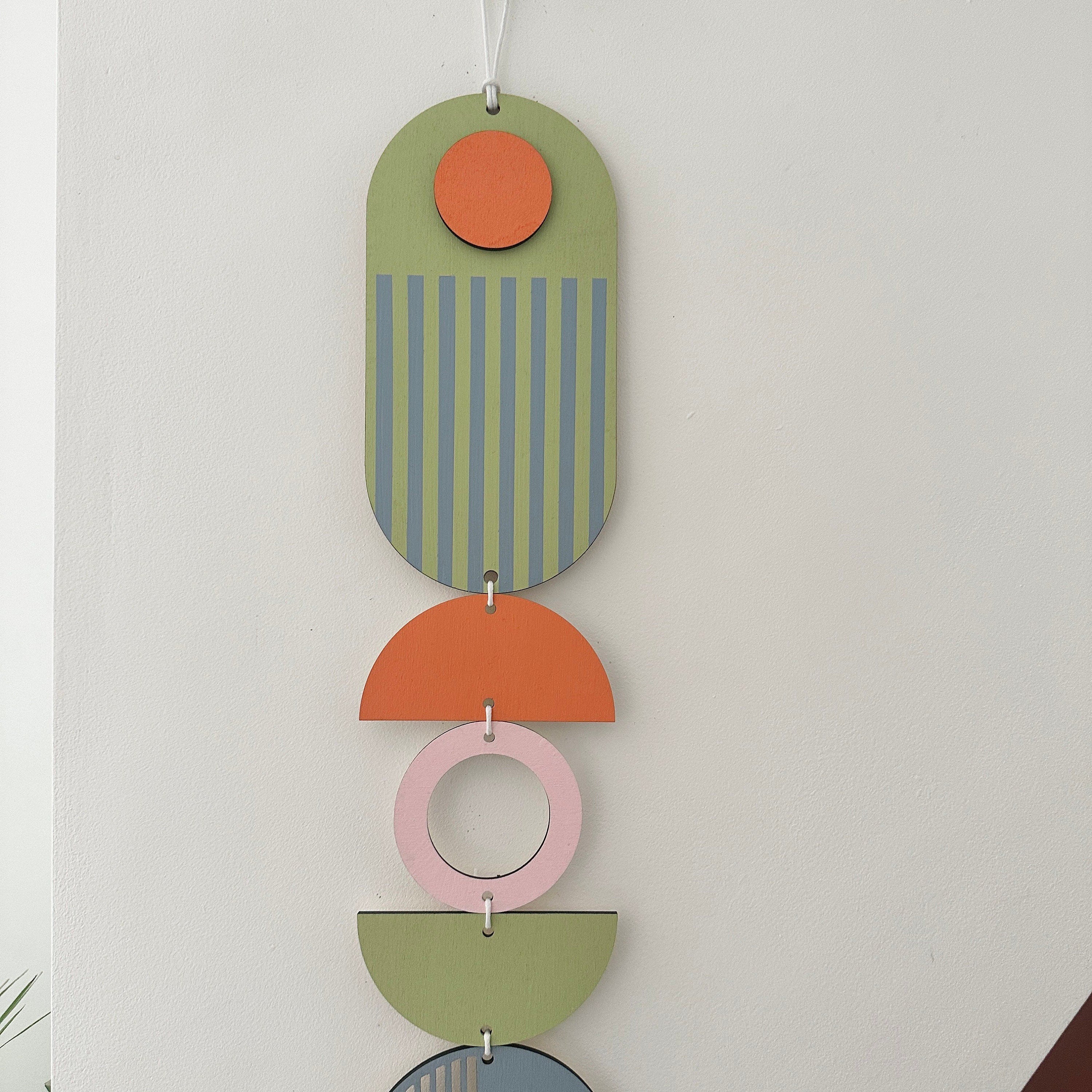 Multi Colour Wall Hanging - Bright Home Decor - Fun Wall Decoration - Slim Wall Art - Thin Wall Hanging - New Home Gift - Mixed Wall Art - Image 2
