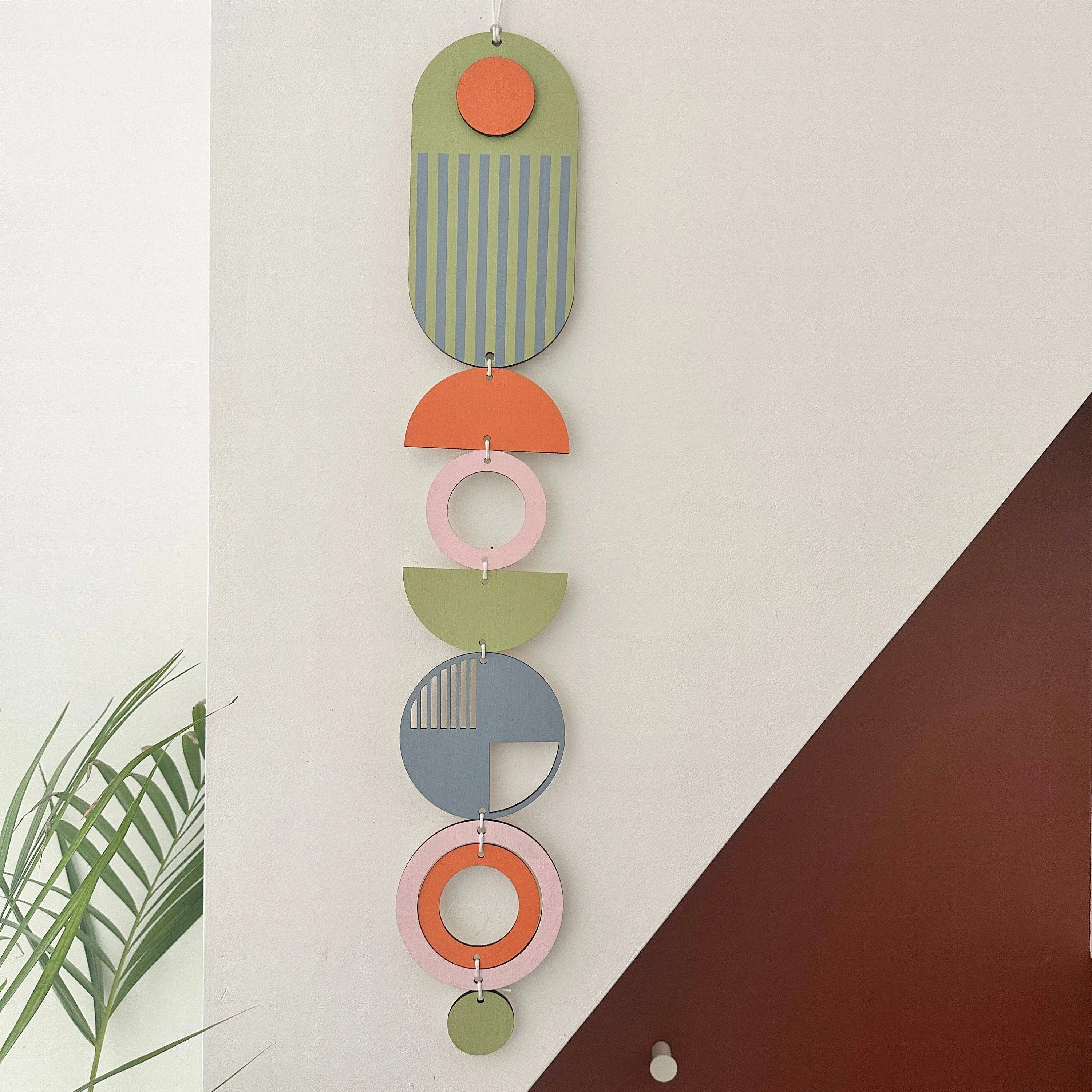 Multi Colour Wall Hanging - Bright Home Decor - Fun Wall Decoration - Slim Wall Art - Thin Wall Hanging - New Home Gift - Mixed Wall Art - Image 4