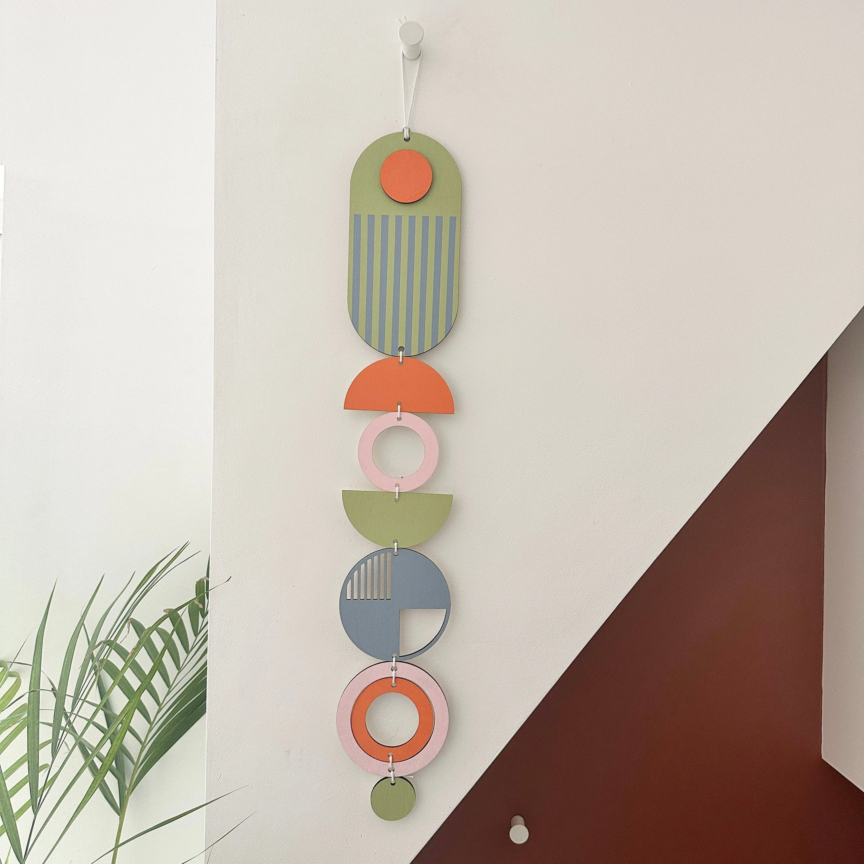 Multi Colour Wall Hanging - Bright Home Decor - Fun Wall Decoration - Slim Wall Art - Thin Wall Hanging - New Home Gift - Mixed Wall Art - Image 5