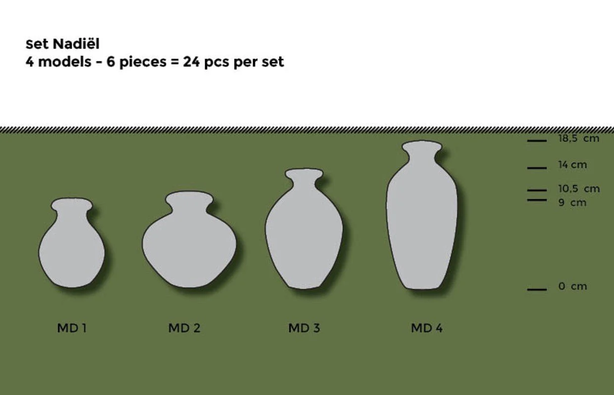 NADIEL TAUPE MIX Budvase Set - Image 5