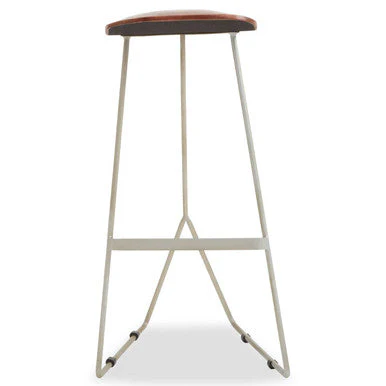 Nandri Acacia Wood with Antique Silver Frame Bar Stool - Image 4