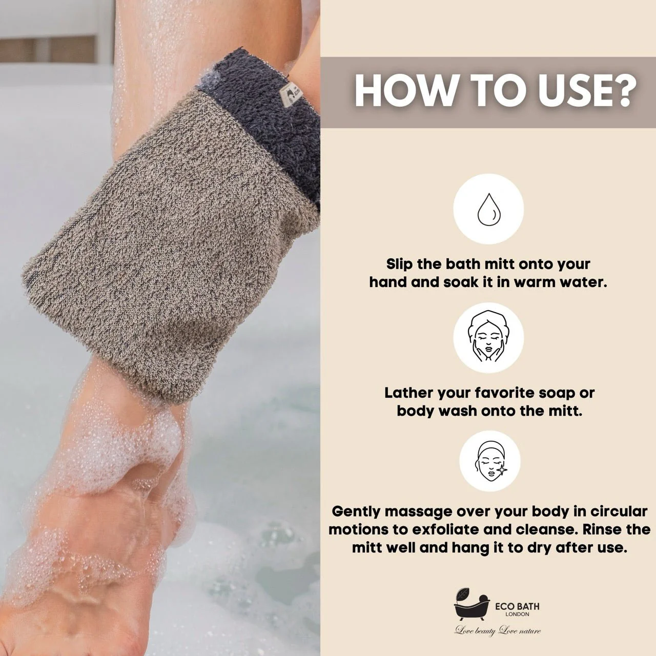 Natural Sisal Hemp Bath Mitt - Image 5