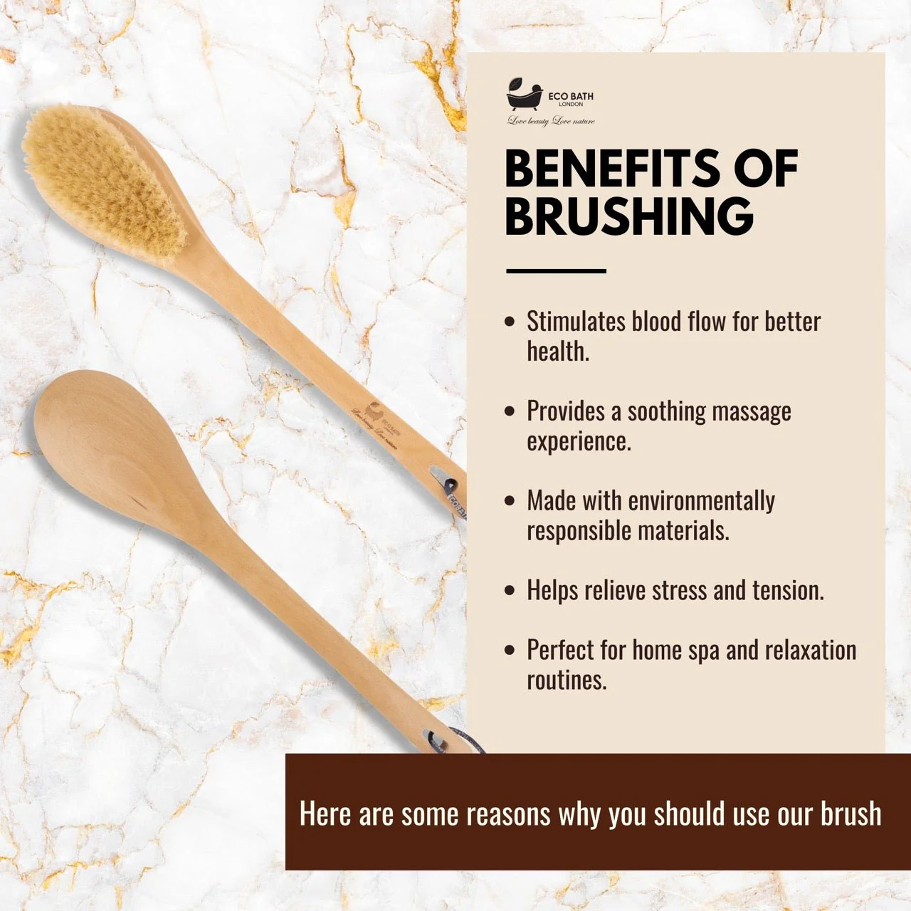 Natural Sisal or Bristle Body Brush for Dry Brushing and Showers - Image 3
