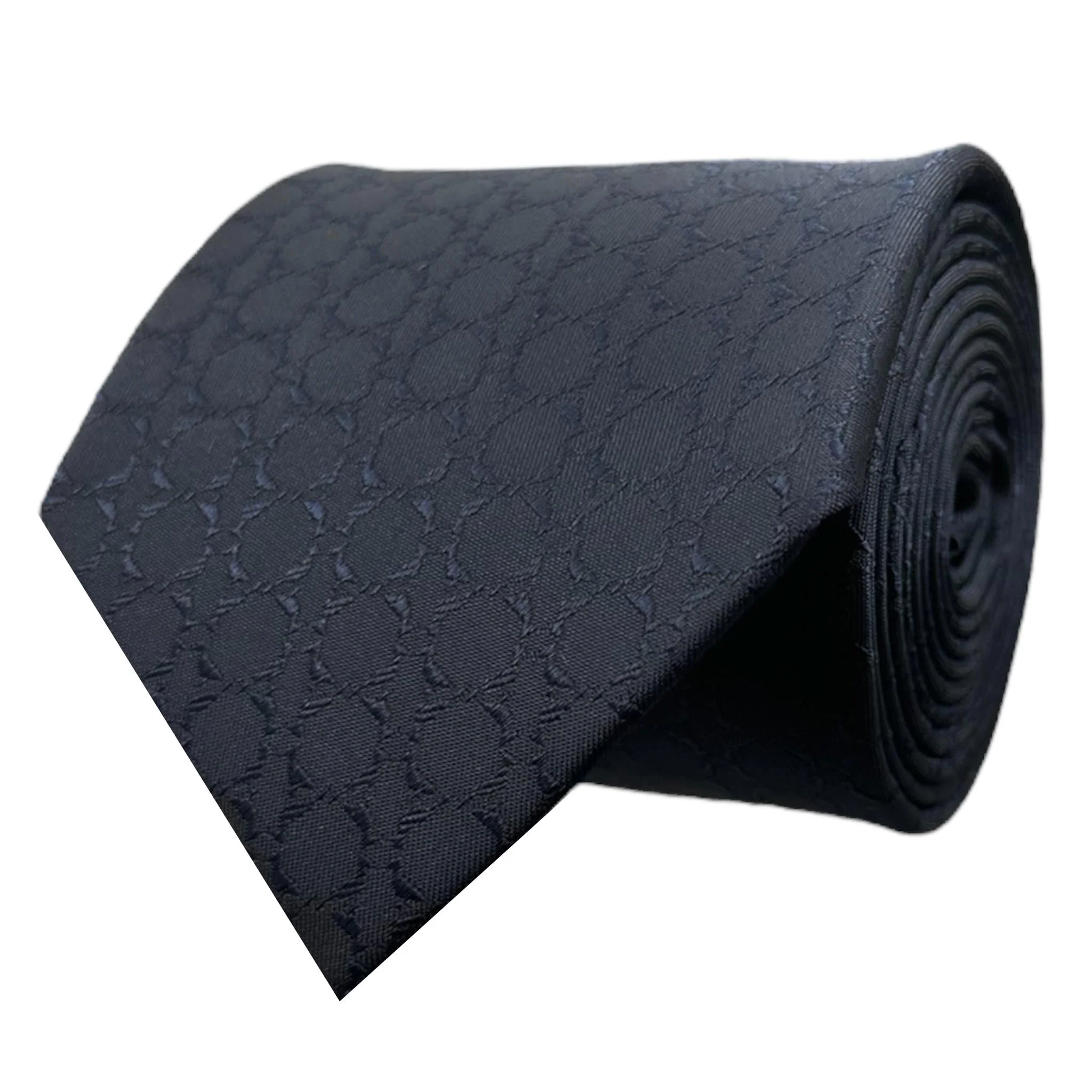 Navy Midnight Blue Textured Tie