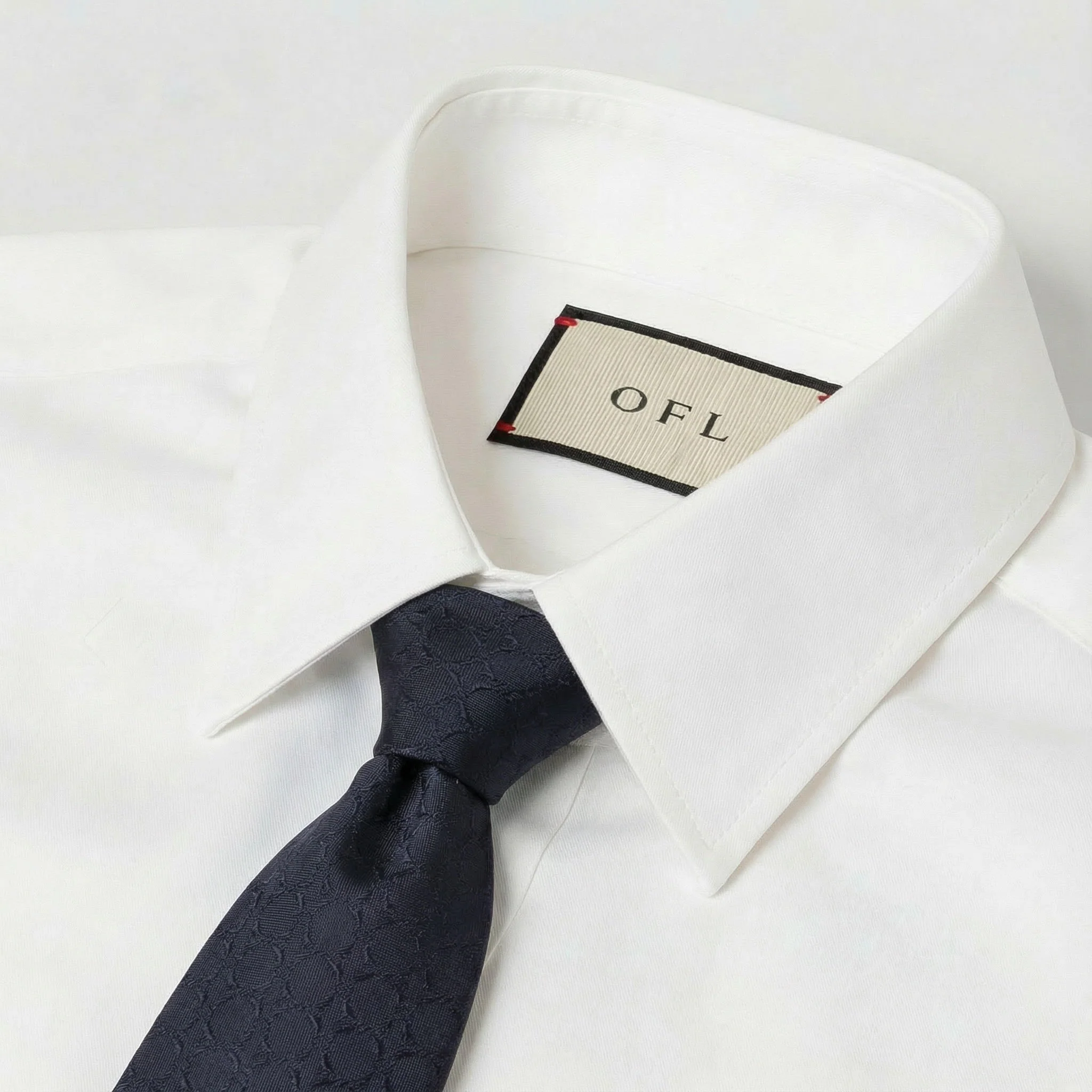 Navy Midnight Blue Textured Tie - Image 5