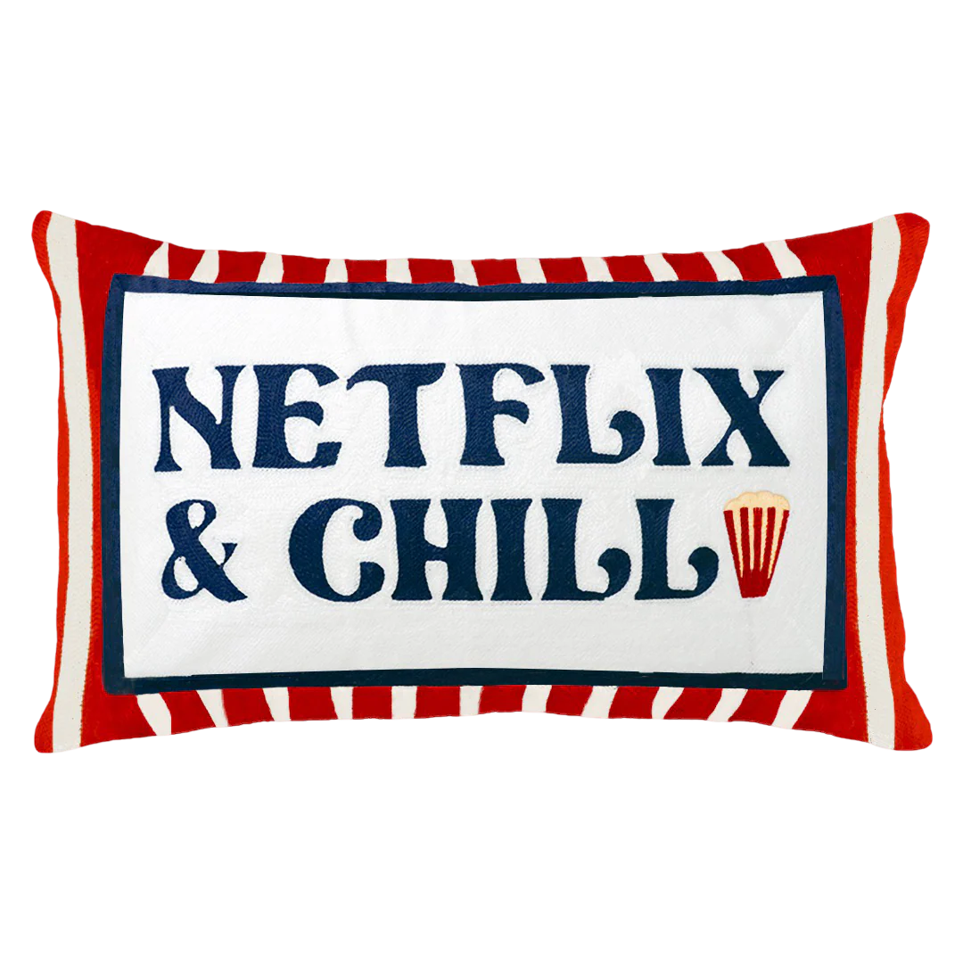 Netflix & Chill Needlepoint Cushion