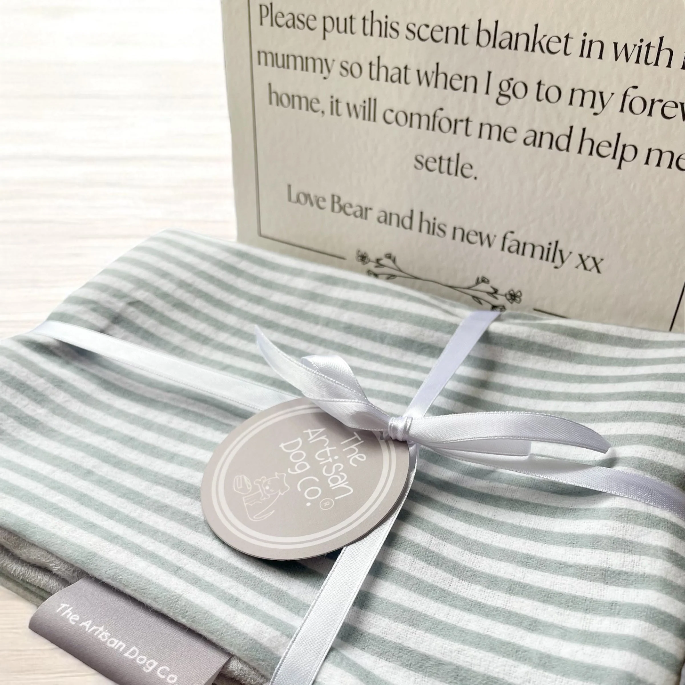 New Puppy Scent Blanket/Mat and Personalised Note - Image 2