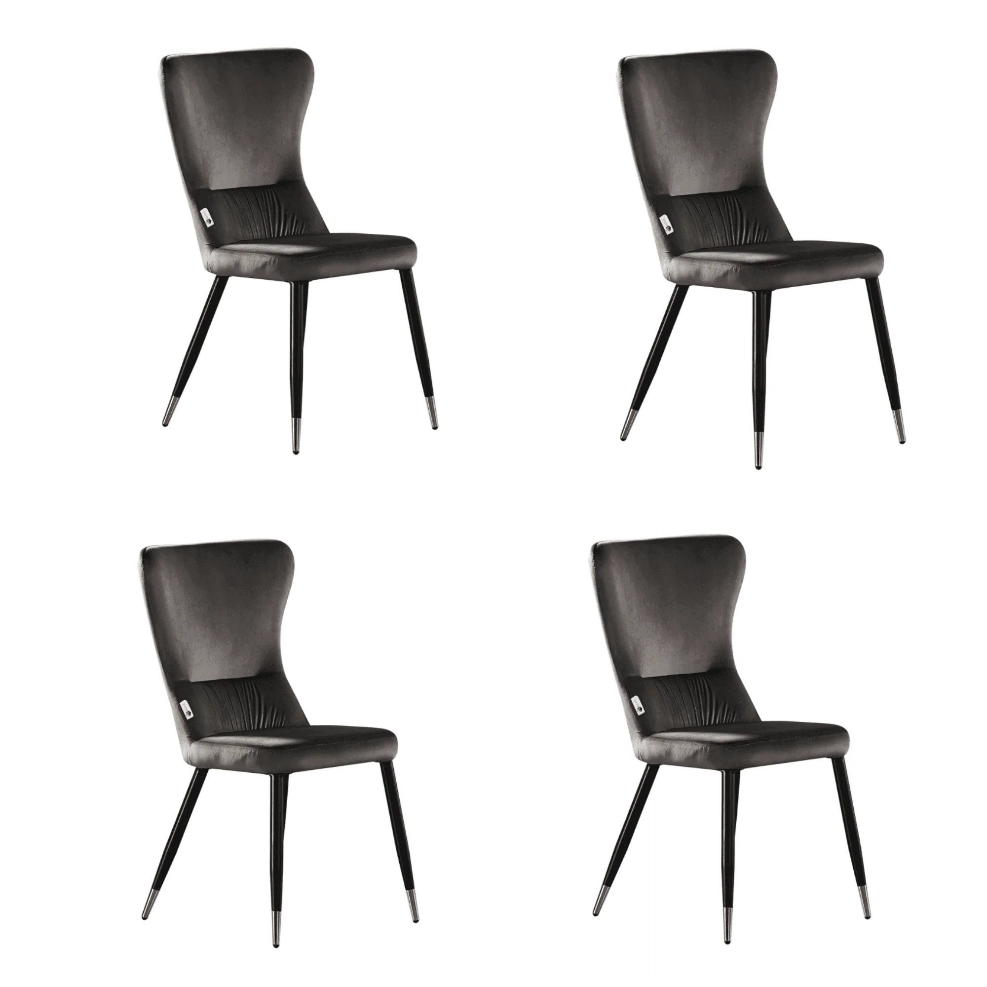 New York LUX Velvet Dining Chair with Metal Legs - Scandinavian Inspired - Image 73