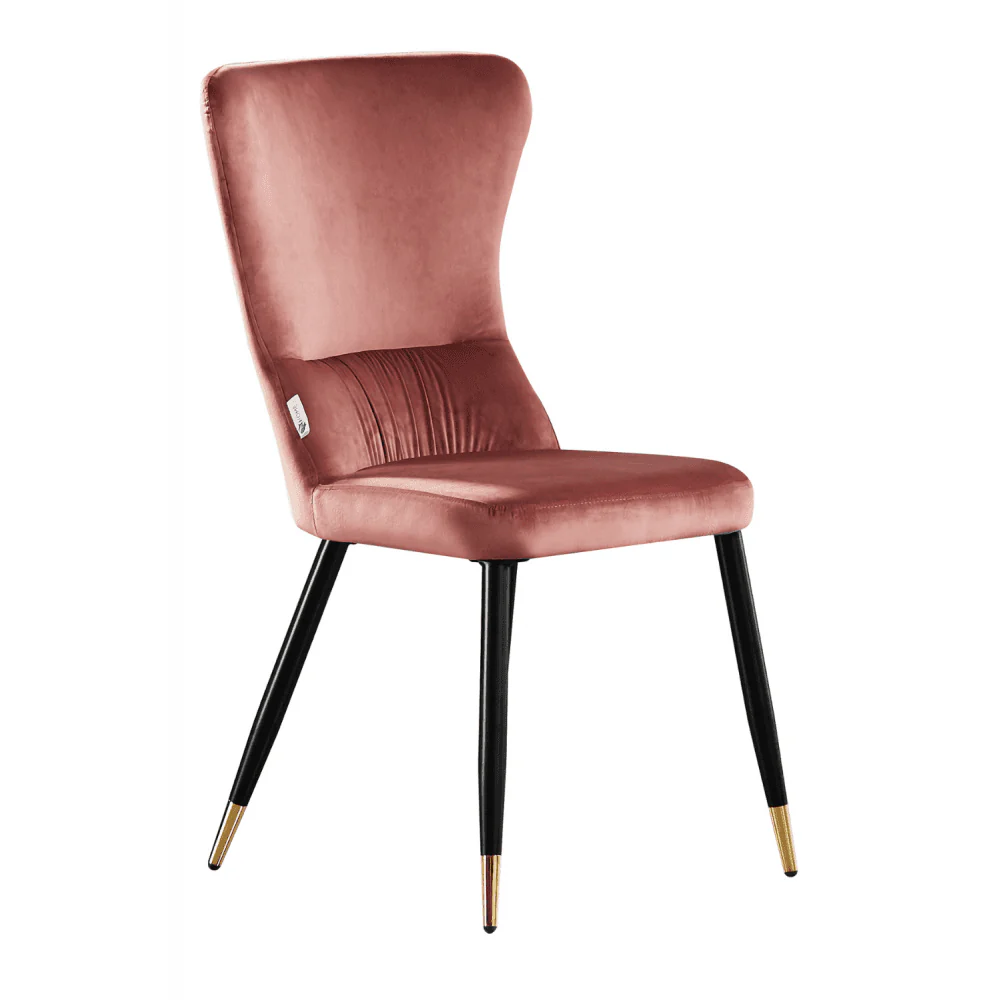 New York LUX Velvet Dining Chair with Metal Legs - Scandinavian Inspired - Image 9