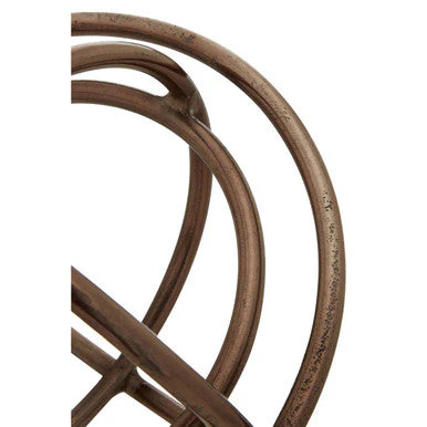 Nexus Set of Two Bronze Finish Sphere Sculptures - Image 3