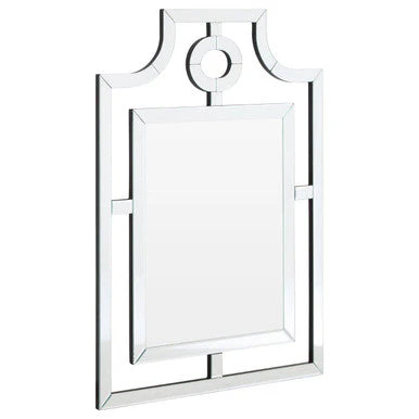 Nicolette Cut Out Design Silver Wall Mirror - Image 2