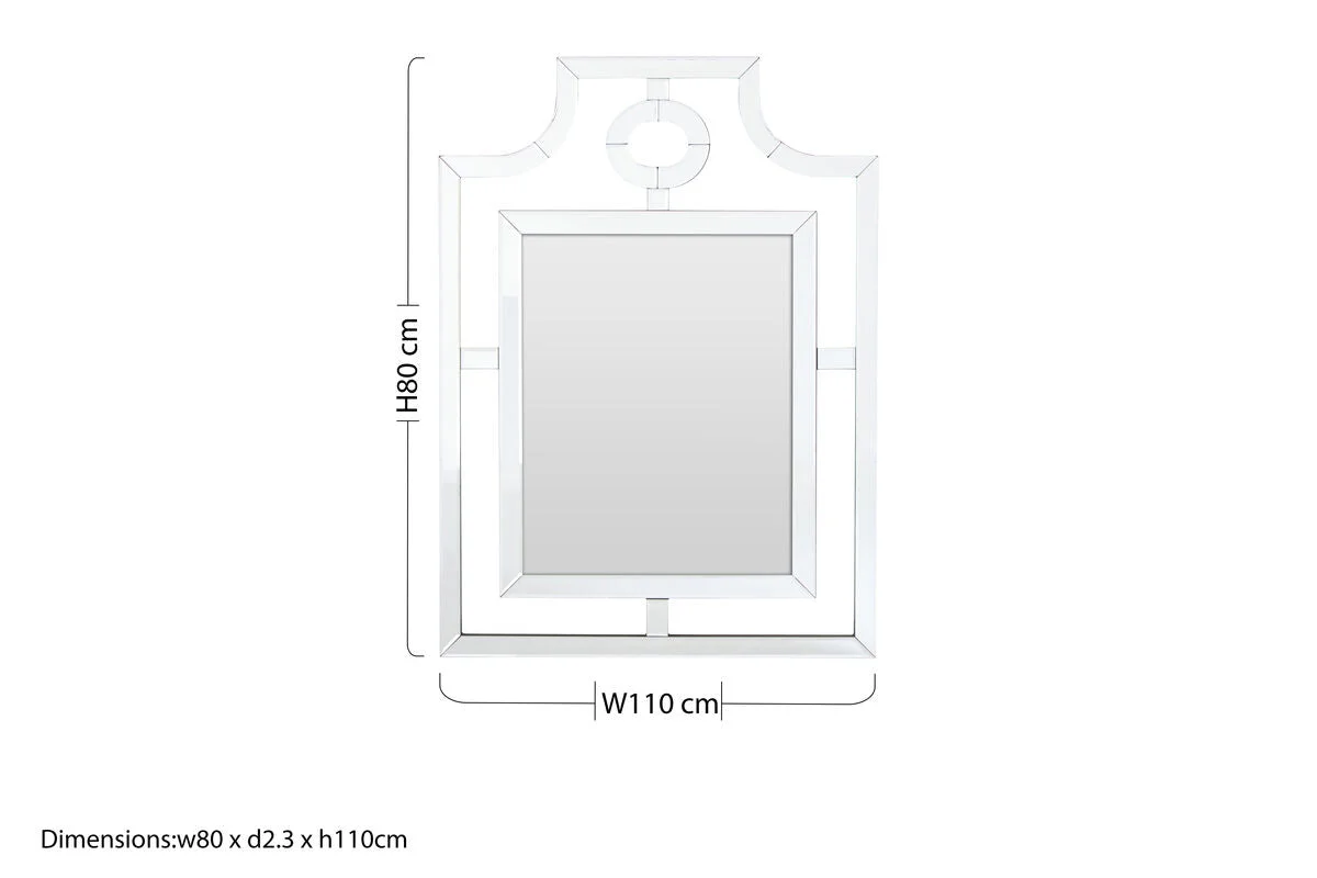 Nicolette Cut Out Design Silver Wall Mirror - Image 5