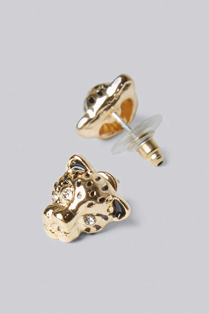 Niger Gold Leopard Earrings - Image 3