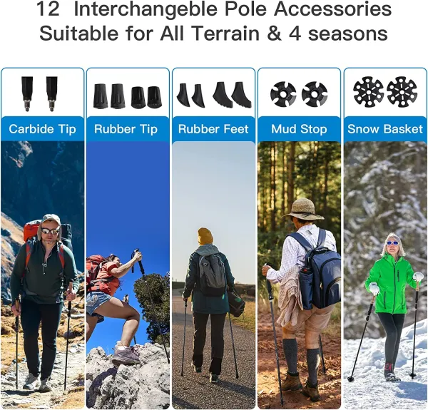 Night Cat Folding Trekking Poles - Image 4