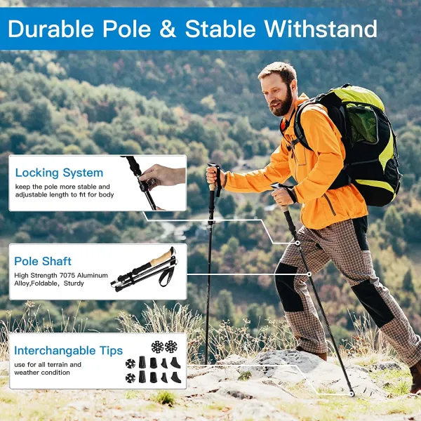 Night Cat Folding Trekking Poles - Image 6