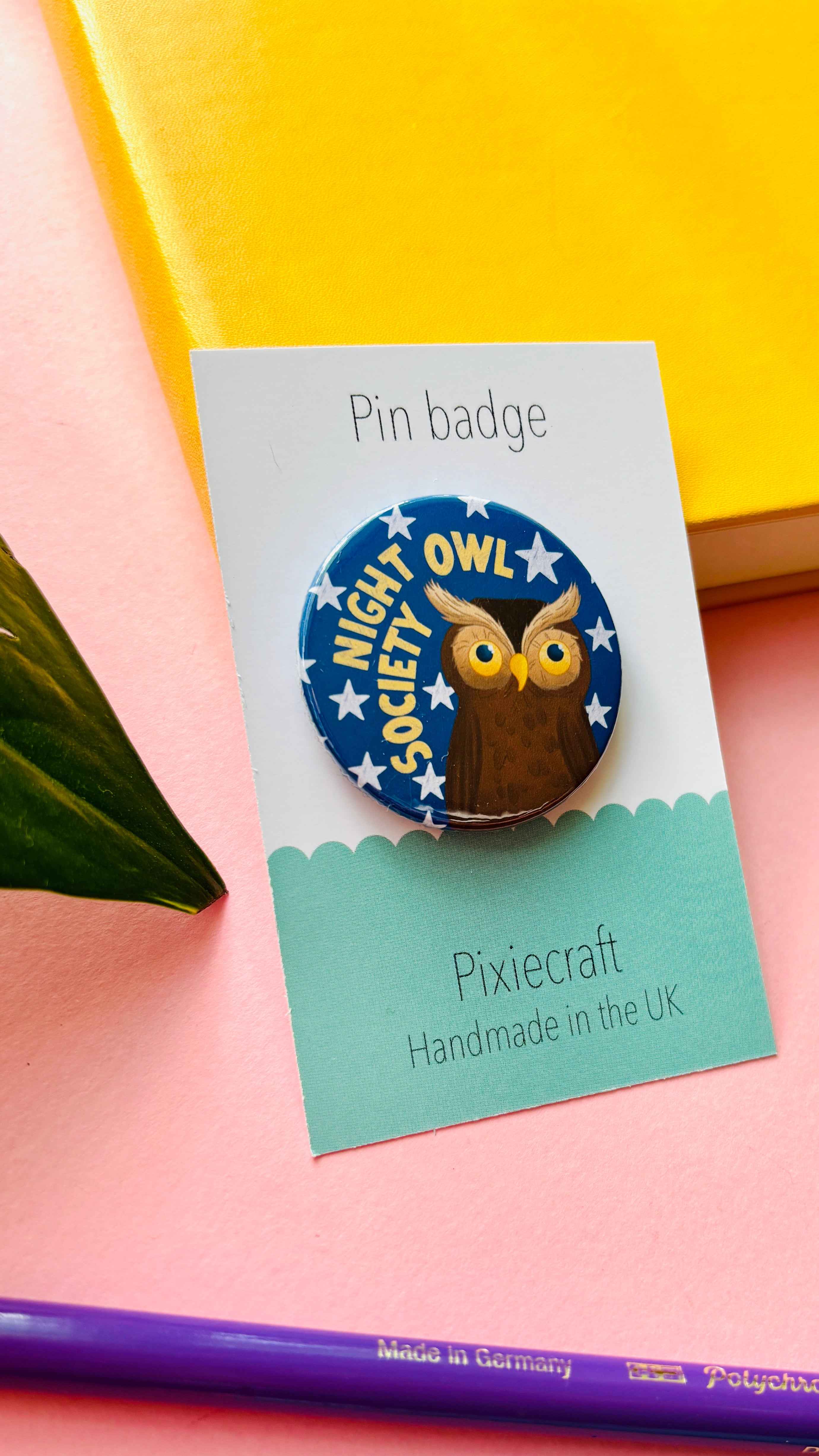 Night owl Society Badge or Magnet - Image 4