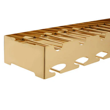 Novo 6 Bottle Gold Finish Wine Rack - Image 3