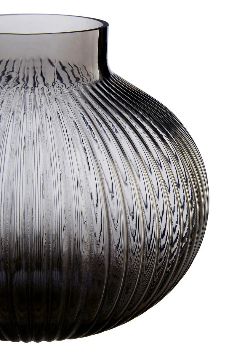 Nullah Small Smoked Grey Glass Vase - Image 5