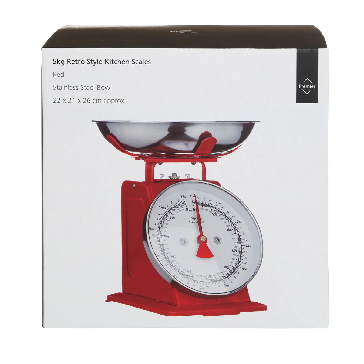 Olivier 5Kg Red Retro Kitchen Scale - Image 2