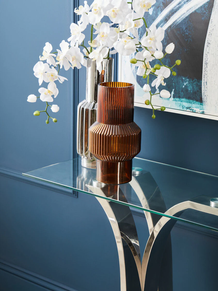 Onice Silver Large Glass Vase - Image 4