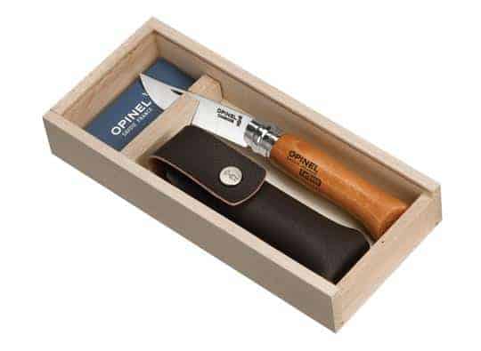Opinel No.8 Classic Originals Carbon Steel Knife with Sheath Gift Set - Image 4