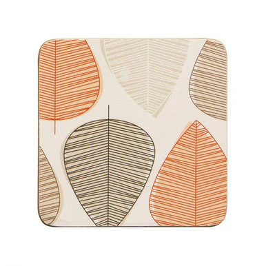 Orange Leaf Set Of Four Coasters - Image 3