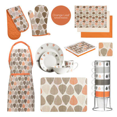 Orange Leaf Set Of Four Coasters - Image 4