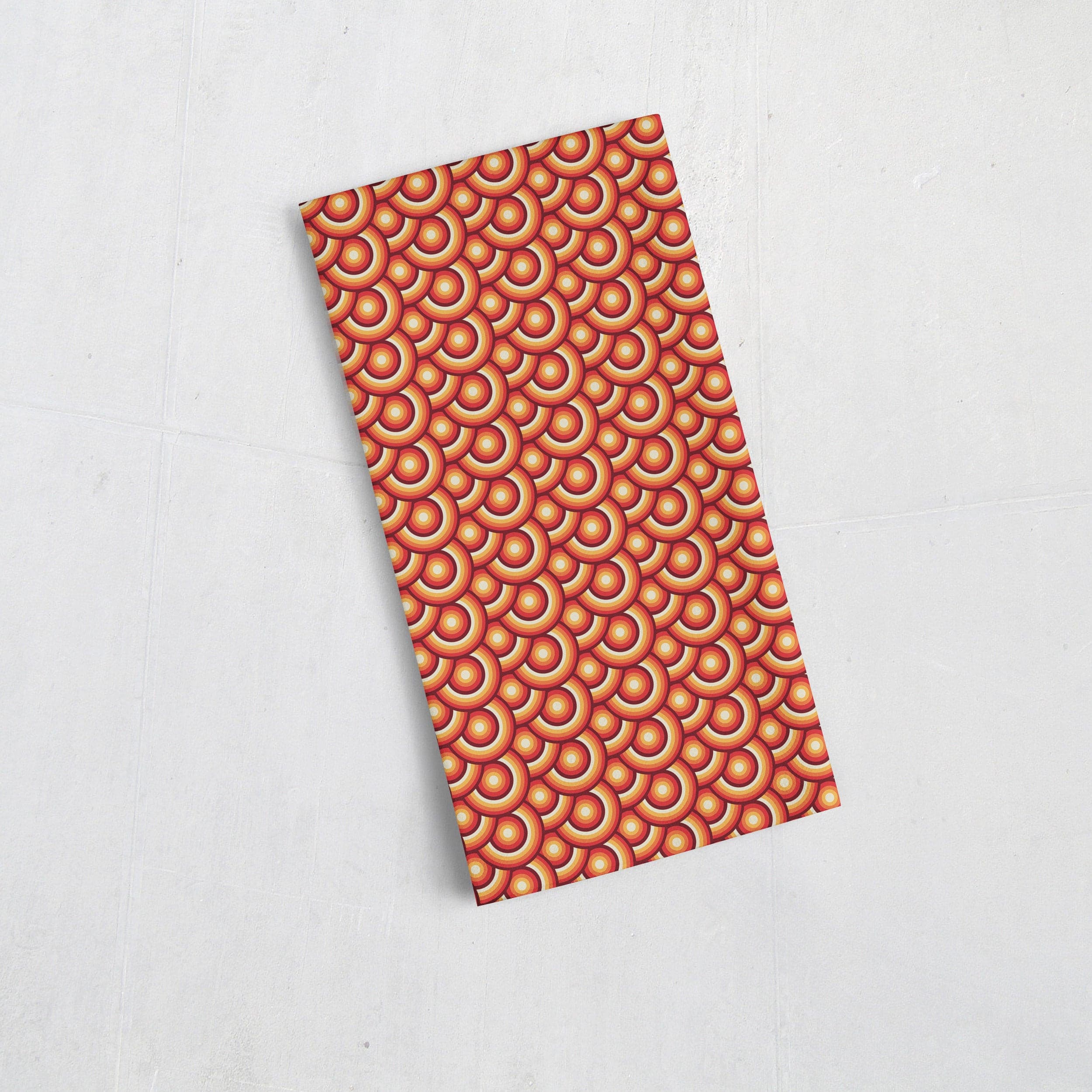 Orange Tea Towels with a 70's Retro Design, Dish Towels, Kitchen Towels - Image 2