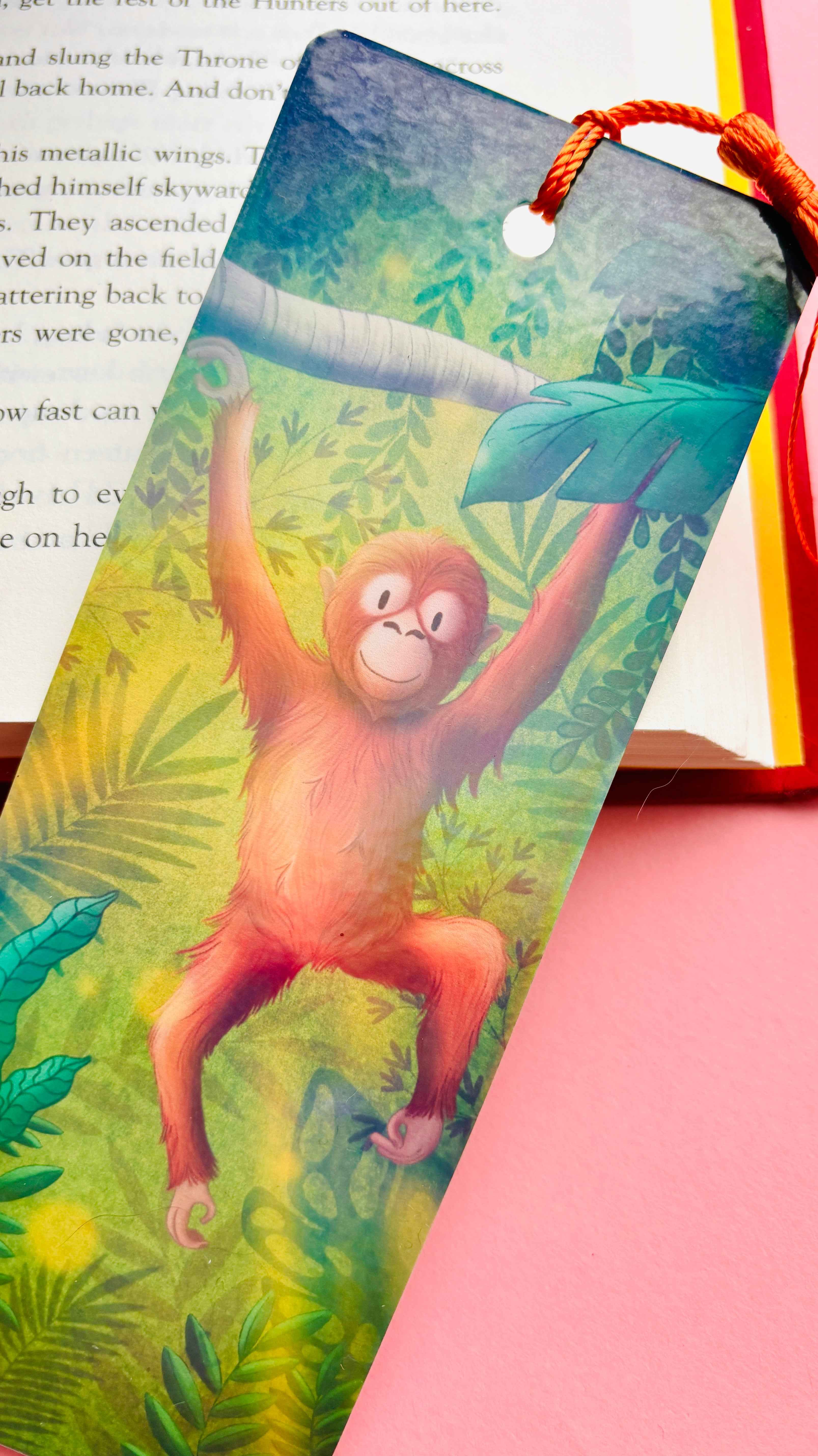 Orangutan Bookmark – Handmade Wildlife Bookmark for Book Lovers - Image 2