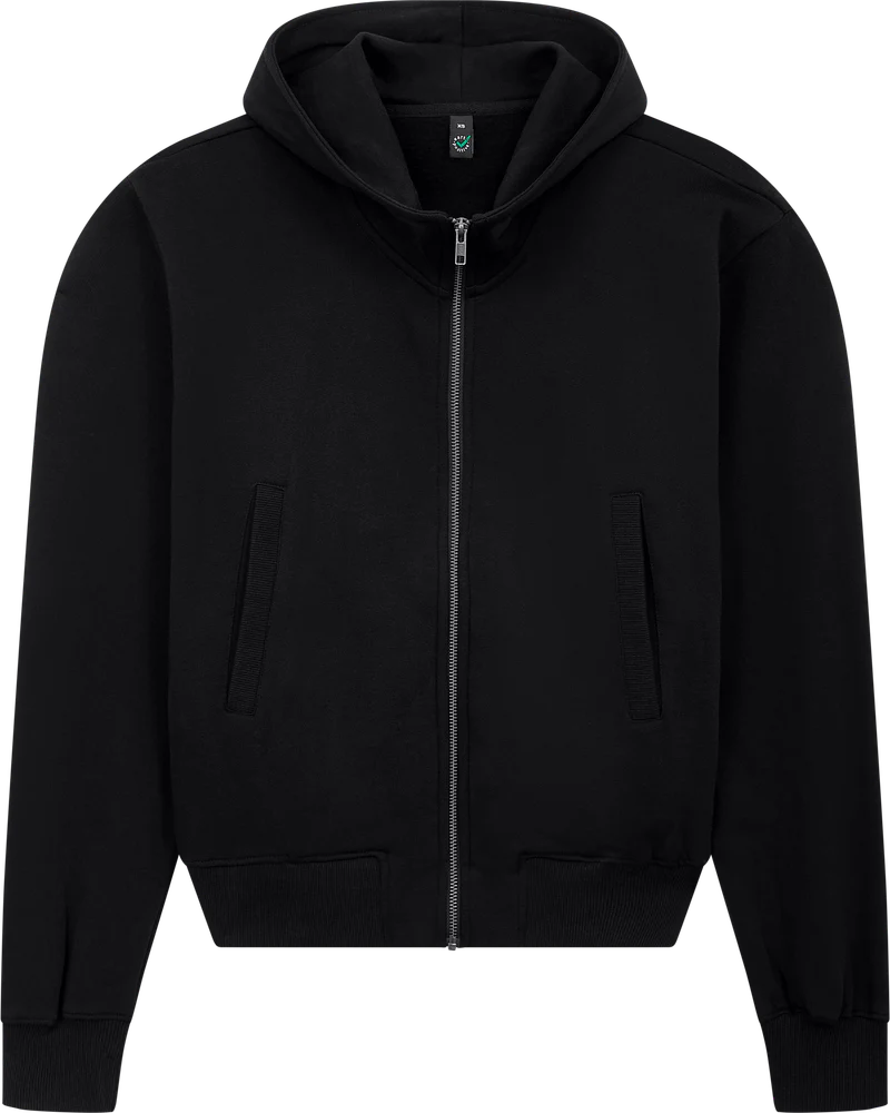 Organic Bomber Jacket Hoodie: Unisex - Image 4