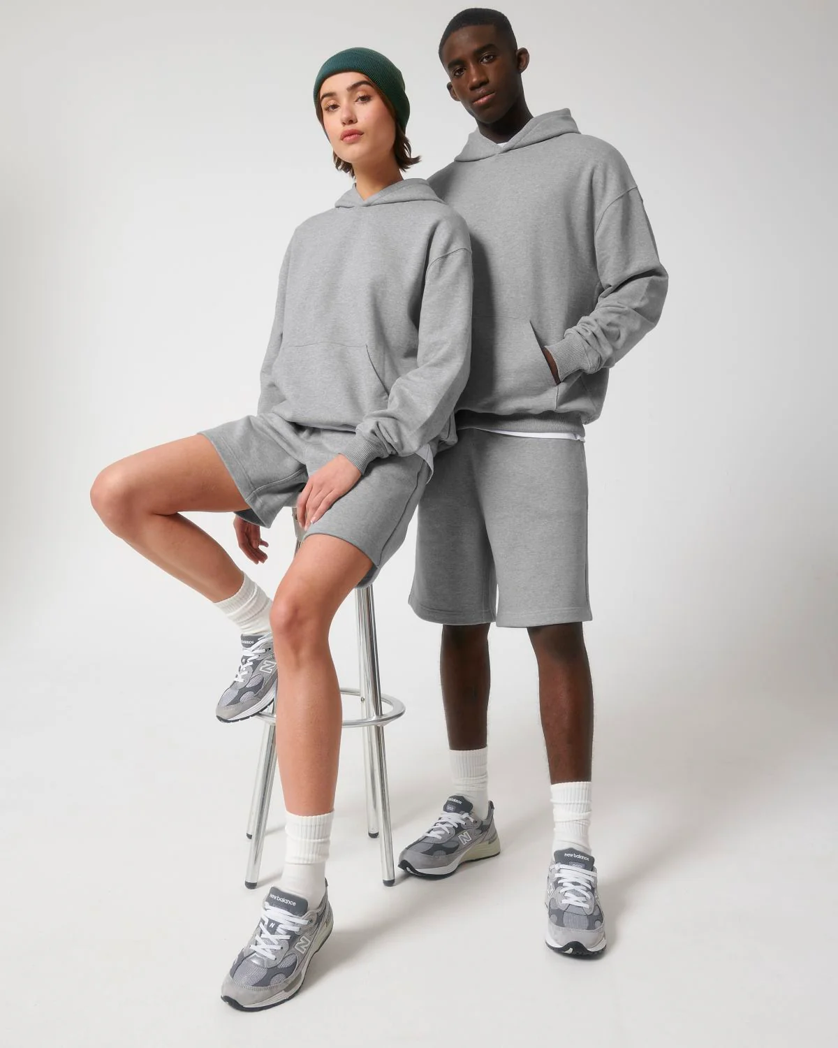 Organic Boxy Heavy Hooded Sweatshirt: Unisex - Image 12