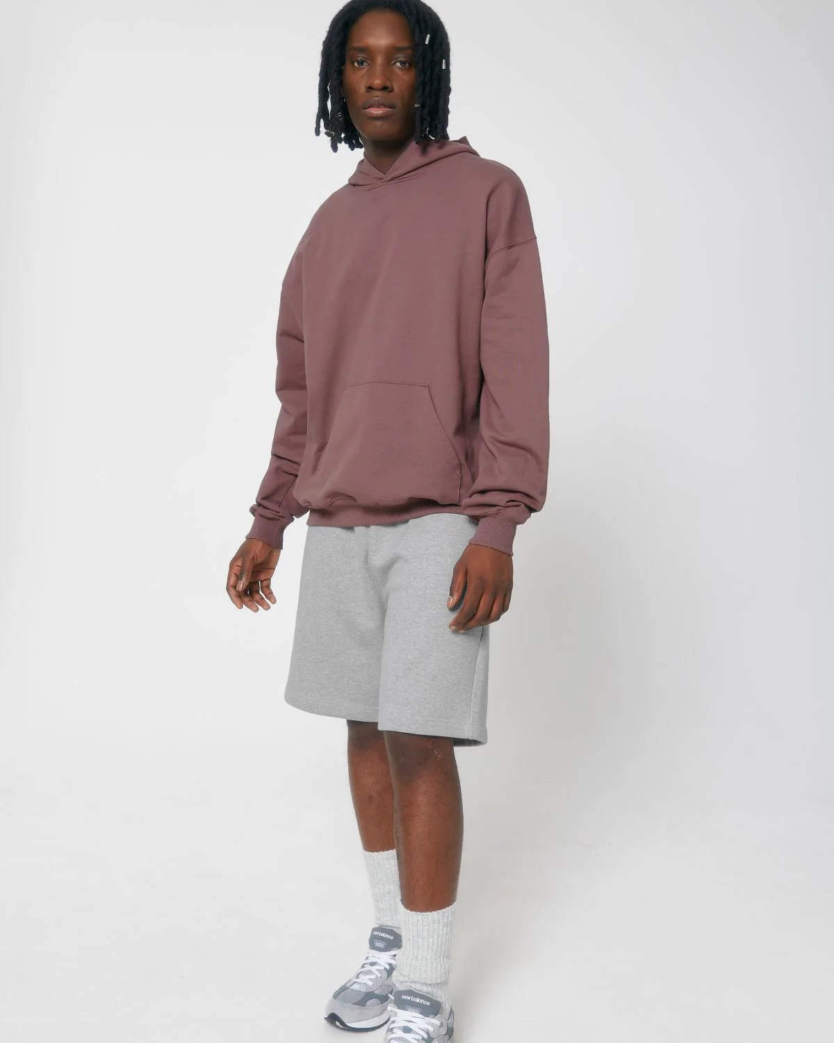 Organic Boxy Heavy Hooded Sweatshirt: Unisex - Image 14