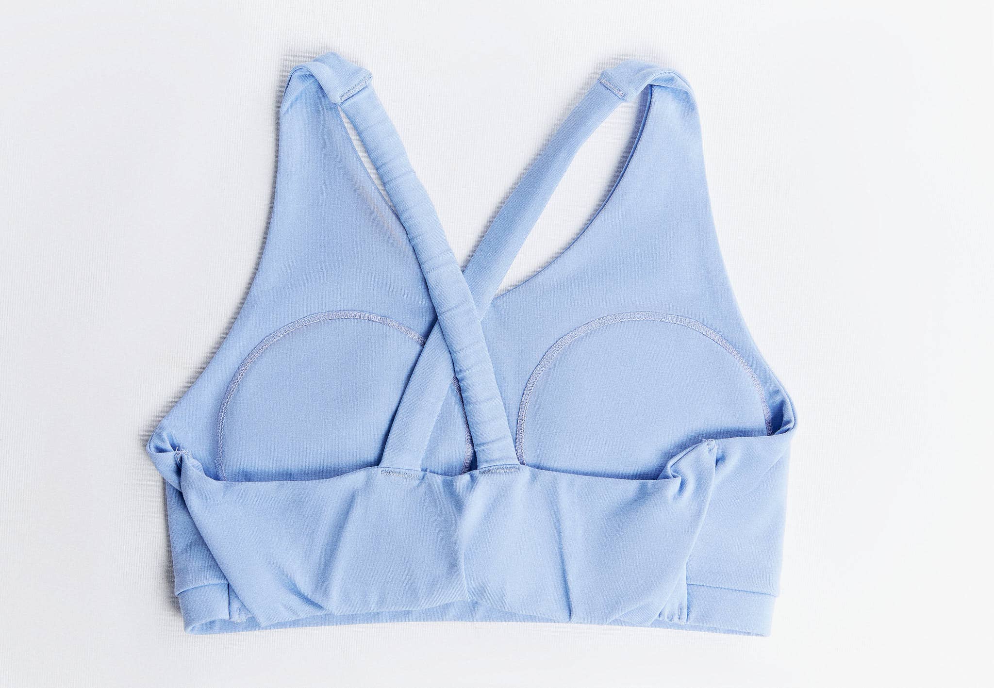 Organic Cotton & Recycled Elastane Padded V-neck Sports Bra - Image 7