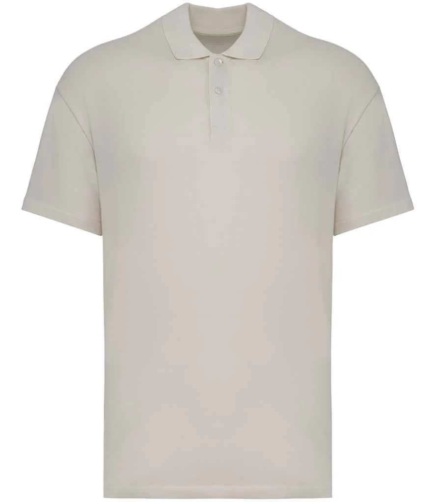 Organic Drop Shoulder Polo Shirt: Mens - Image 2