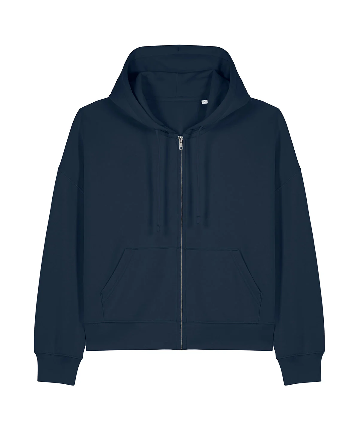 Organic Dropped Shoulder Zipped Hoodie: Womens - Image 5
