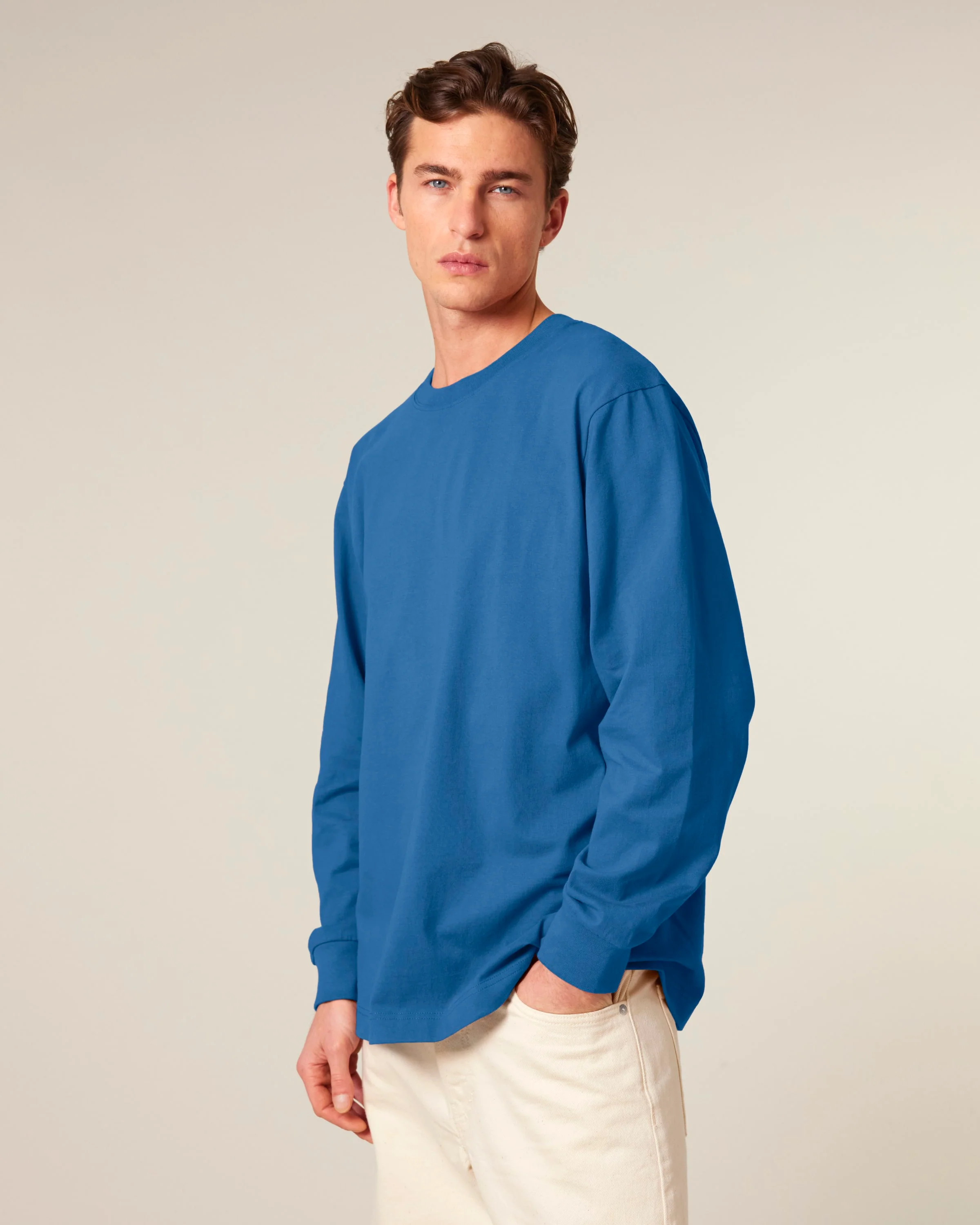 Organic Heavyweight Relaxed Long Sleeve T-shirt: Unisex - Image 15