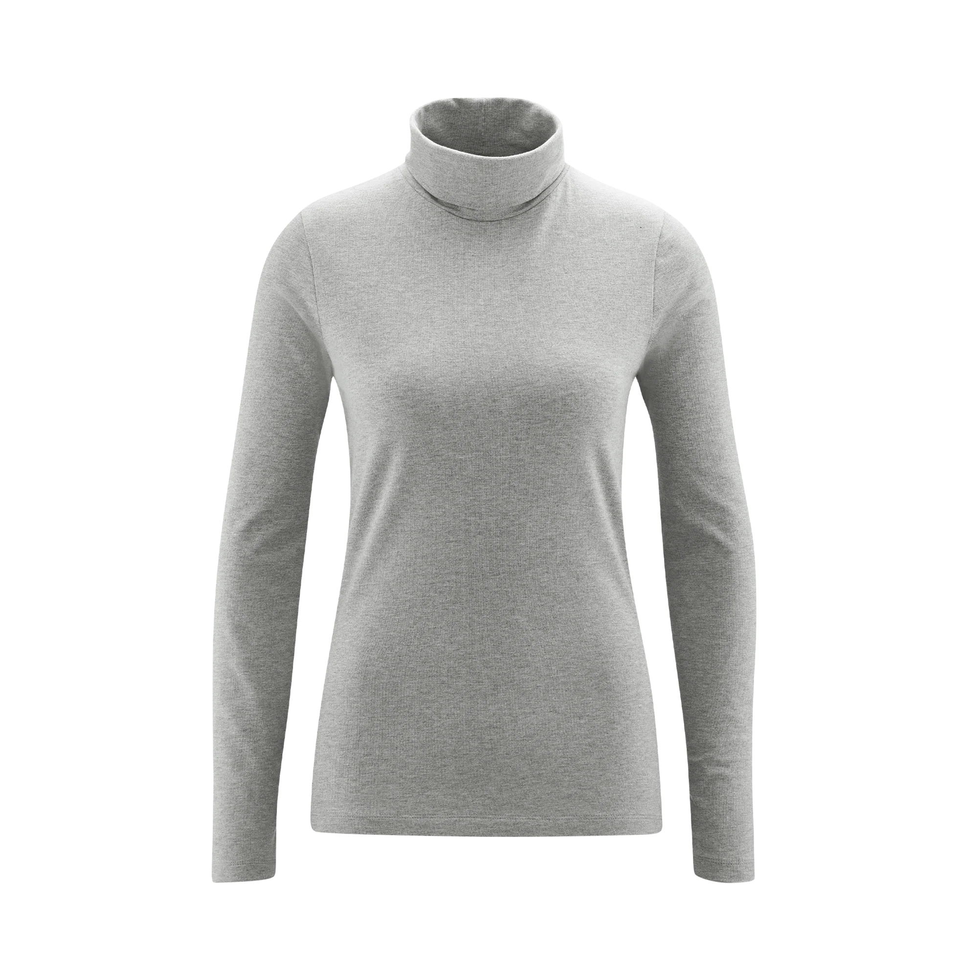 Organic Long Sleeve Stretch Turtleneck T-shirt: Womens - Image 5
